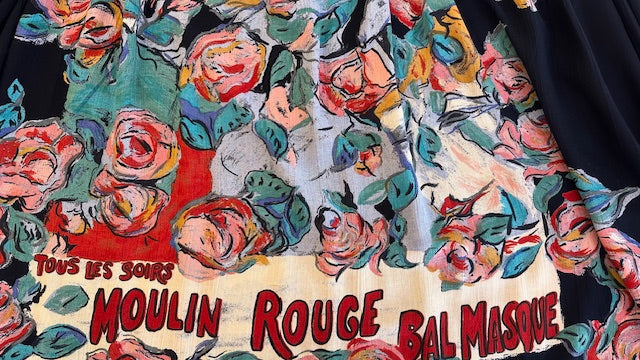 Carole Little - Moulin Rouge Black Print Midi Skirt - 6
