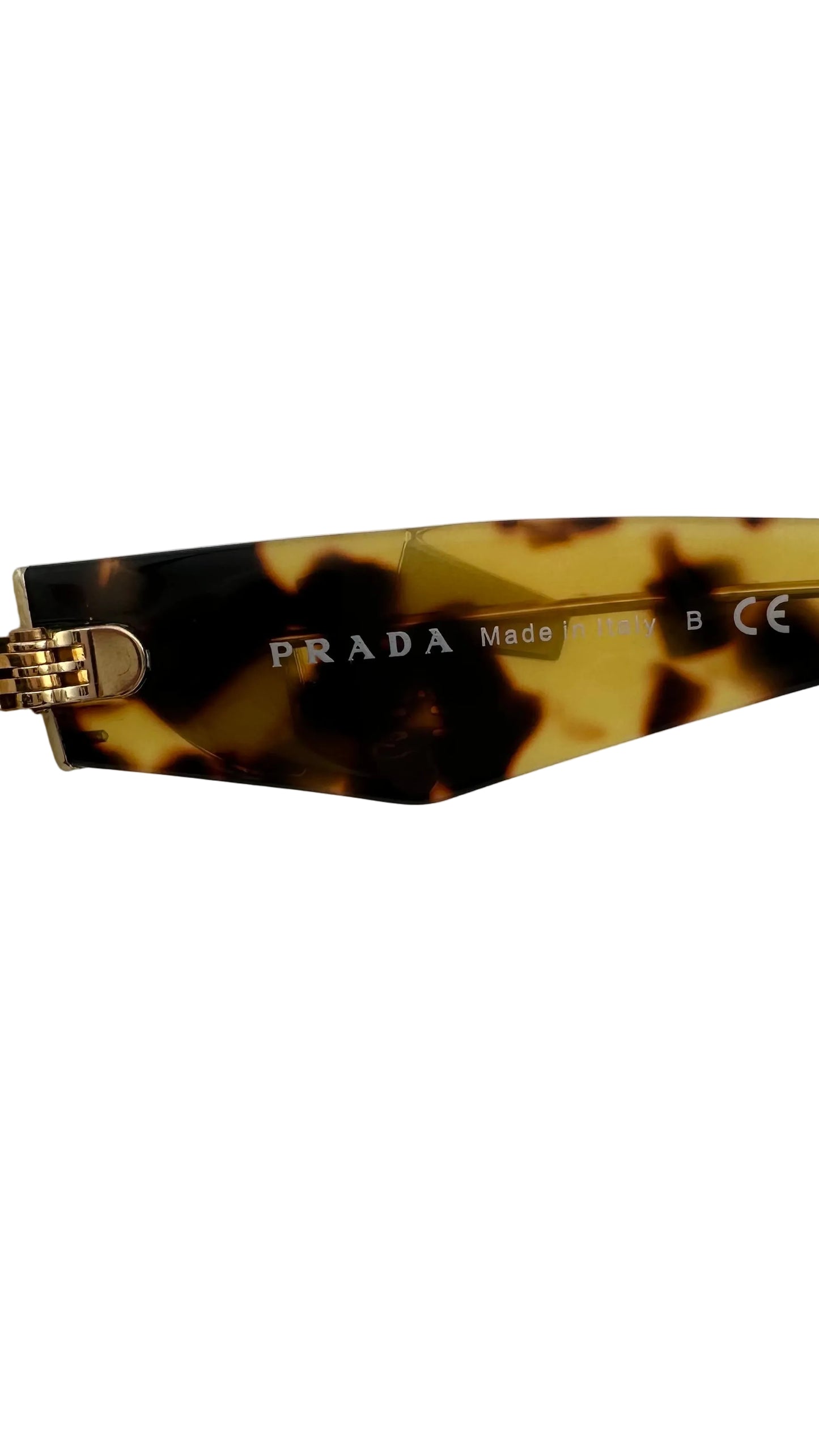 Prada - White Round Gem and Tortie Sunglasses