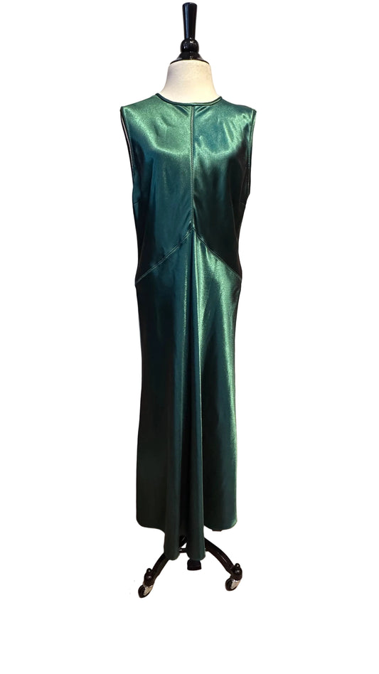 Ulla Johnson - Emerald Green Satin Sleeveless Dress - L