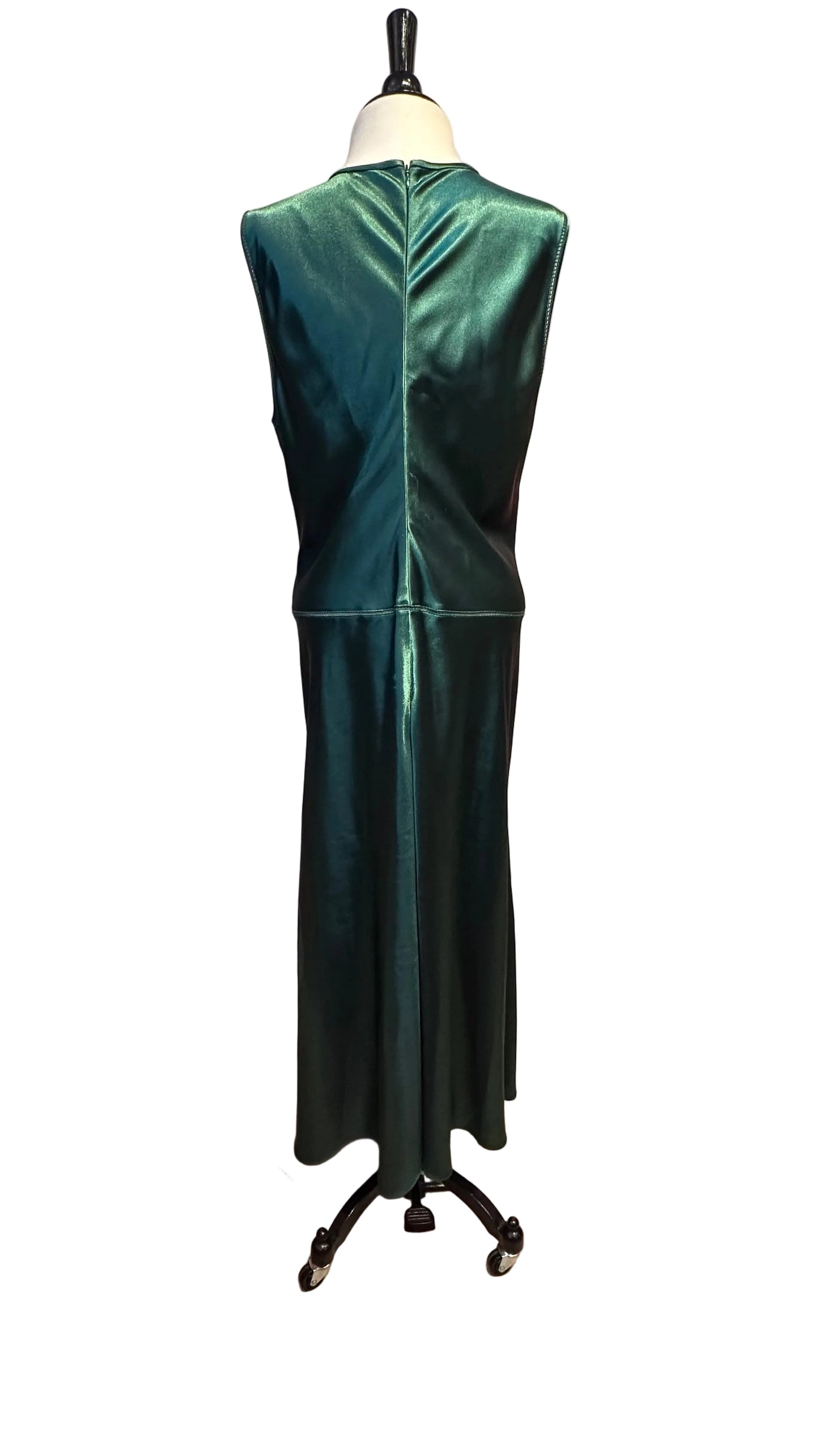 Ulla Johnson - Emerald Green Satin Sleeveless Dress - L