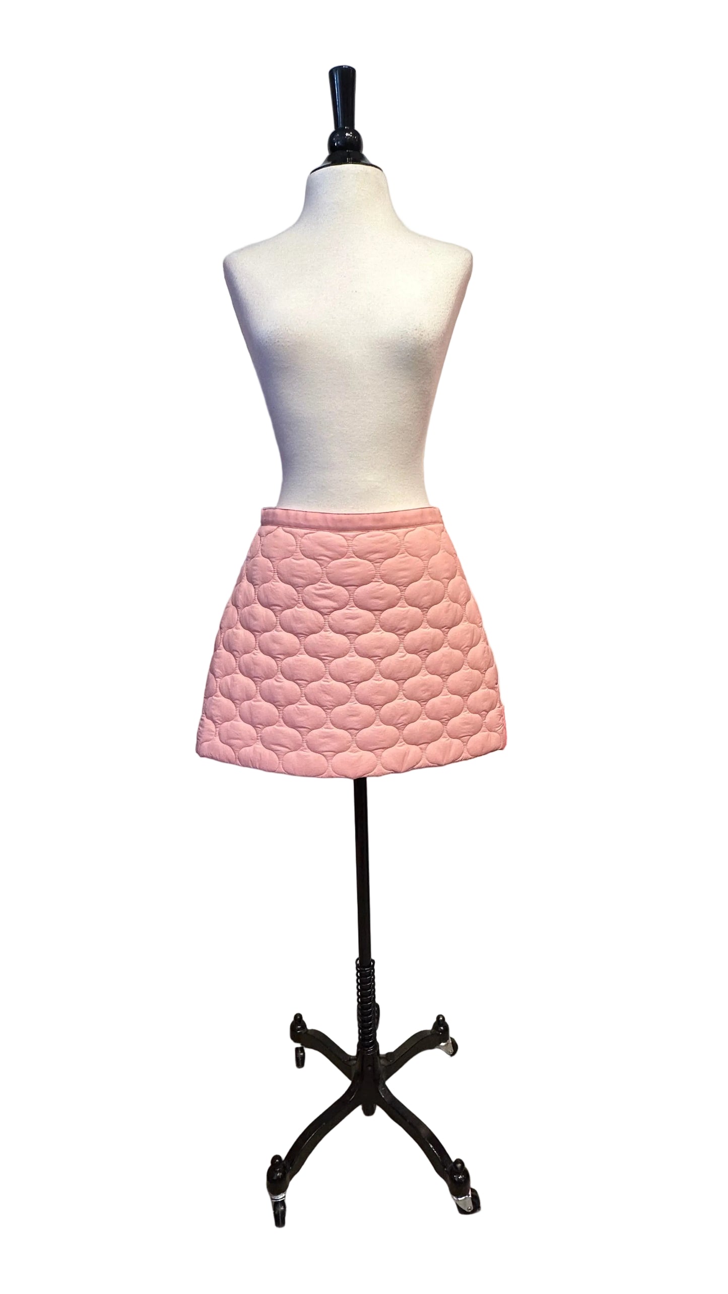 Sandy Liang - Peach Quilted Miniskirt - 6