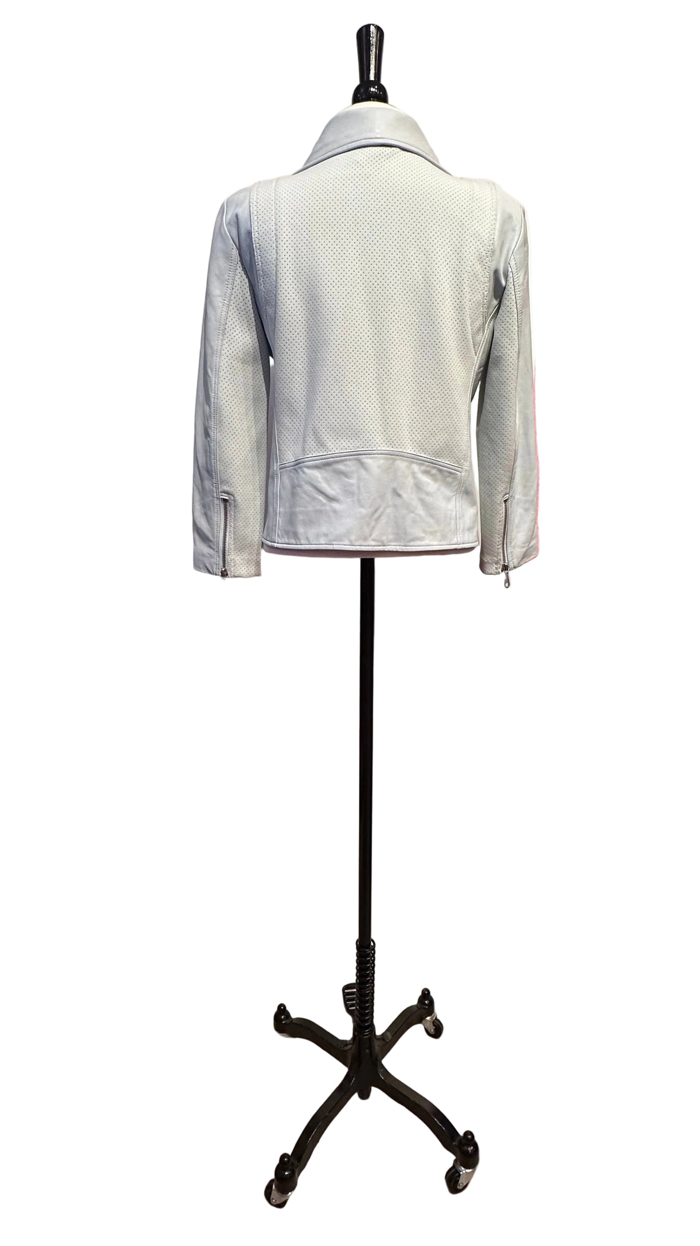 Rebecca Minkoff - Baby Blue Leather Motorcycle Jacket - Medium