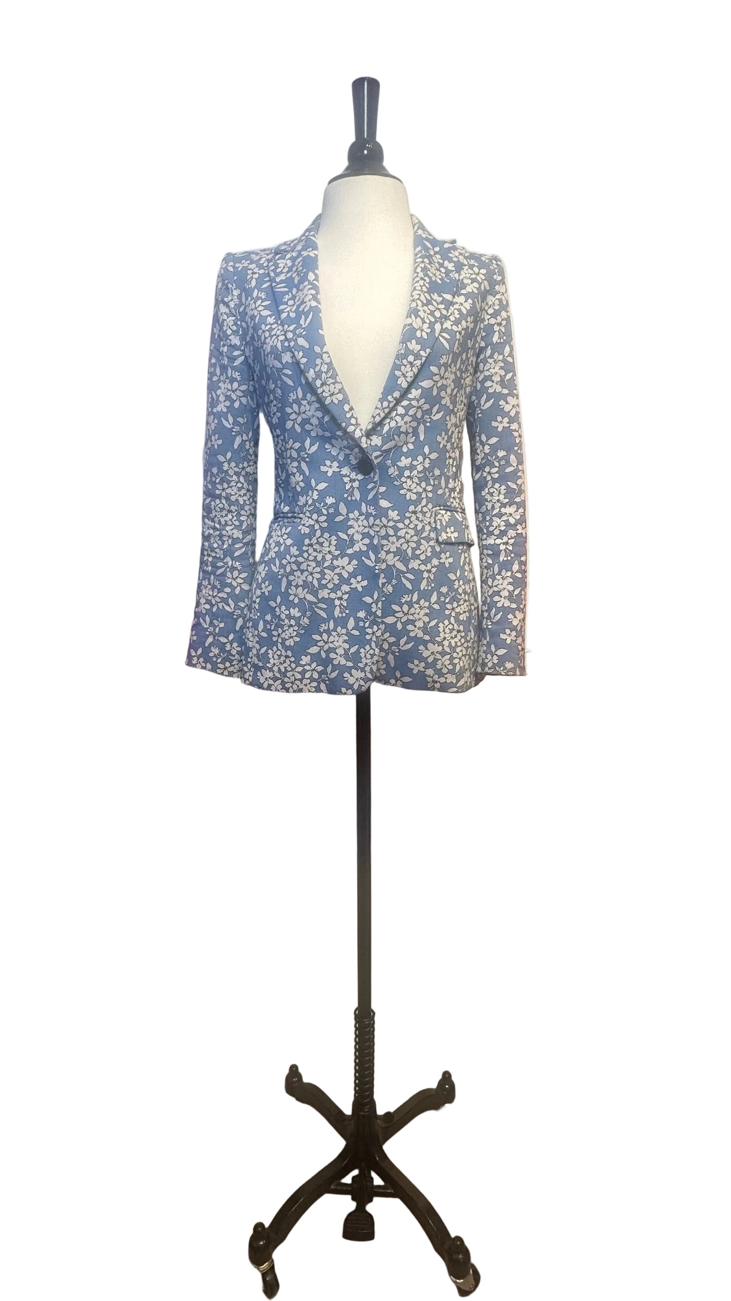 Alice + Olivia - Light Blue Floral Blazer - 2