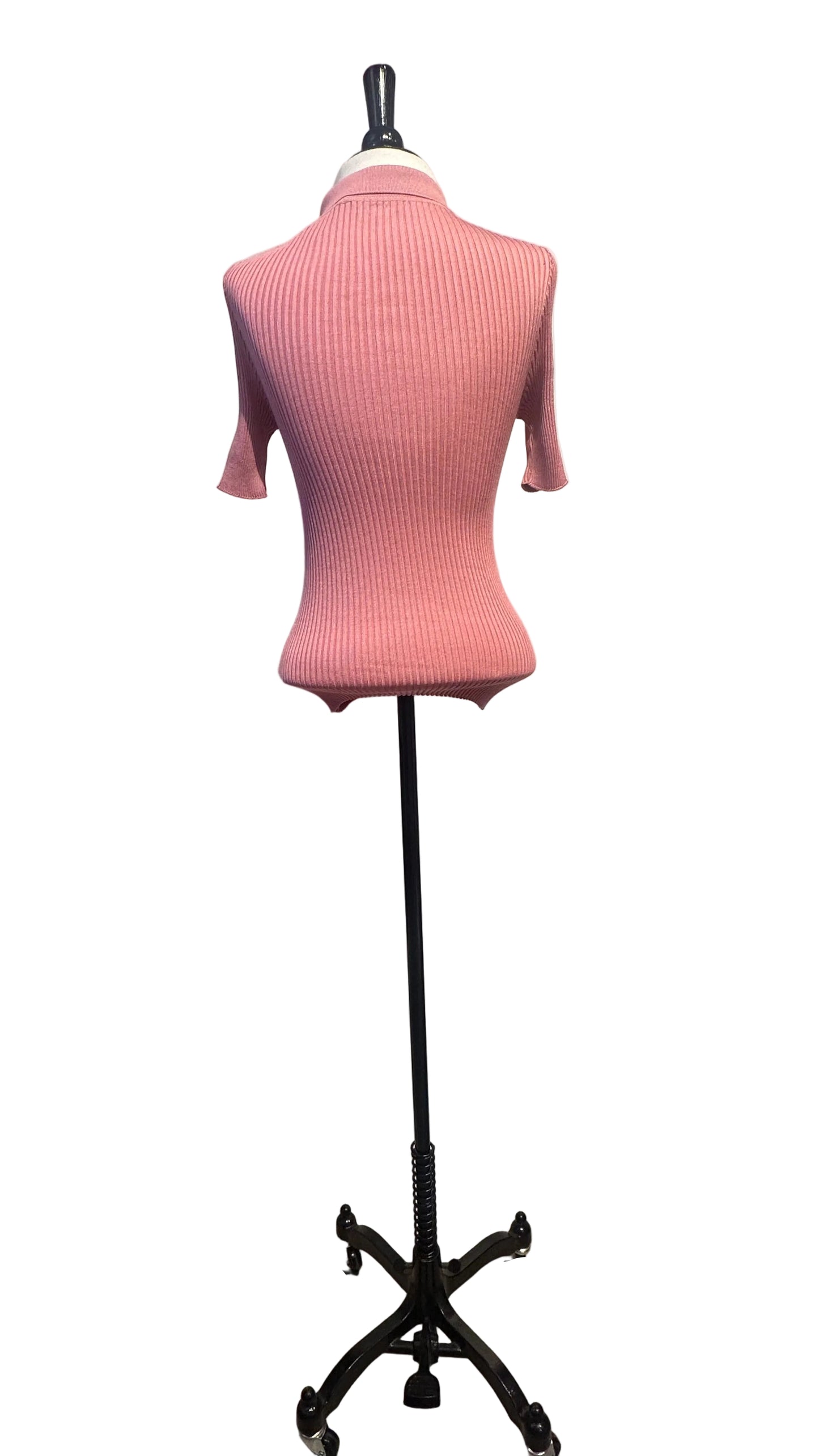DOLCE & GABBANA - Pink Collared Knit Top - 40