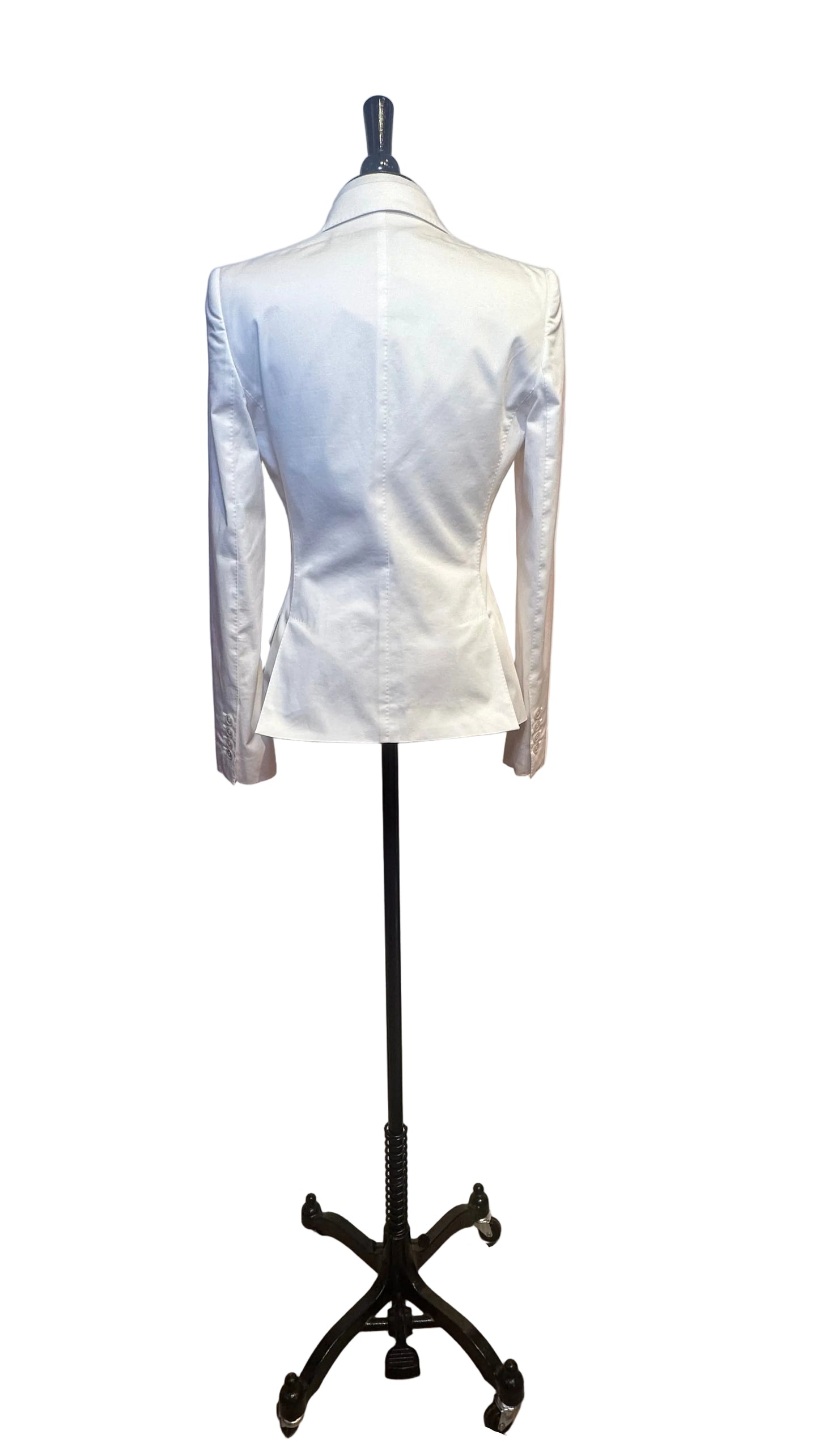 DOLCE & GABBANA - White Cotton Blazer - 40