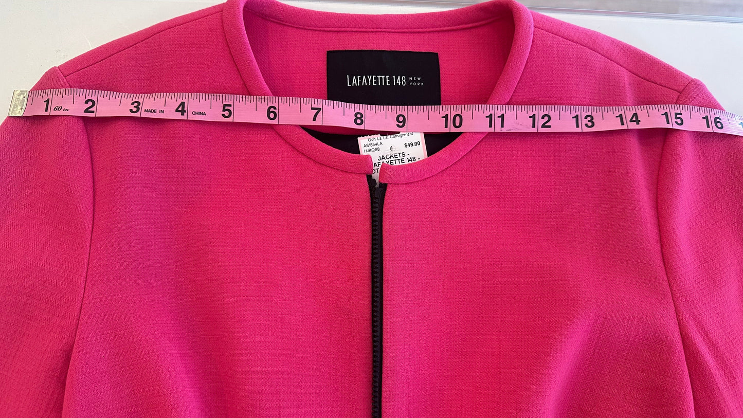 Lafayette 148 - Hot Pink Zip-Up Jacket - 2