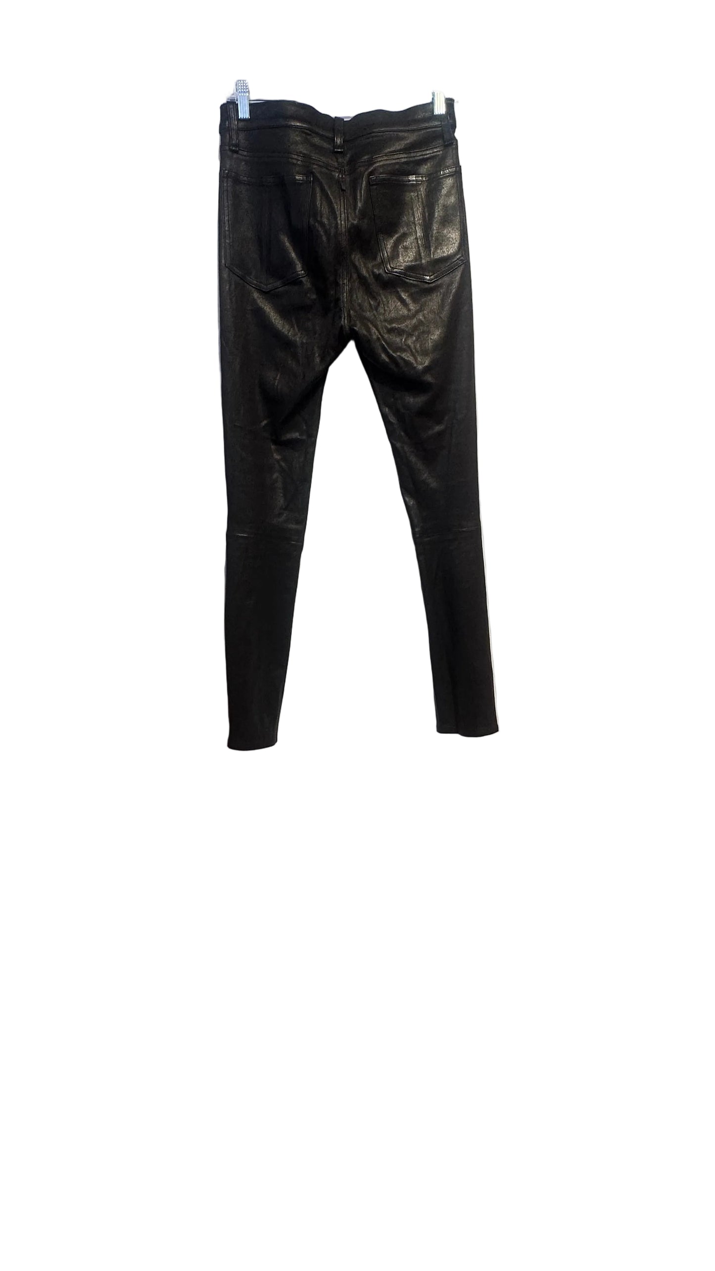 rag & bone - Black Leather Skinny Pants - 29