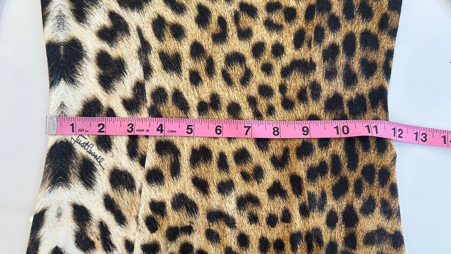 Just Cavalli - Leopard Print 3/4 Sleeve Dress - X-Small