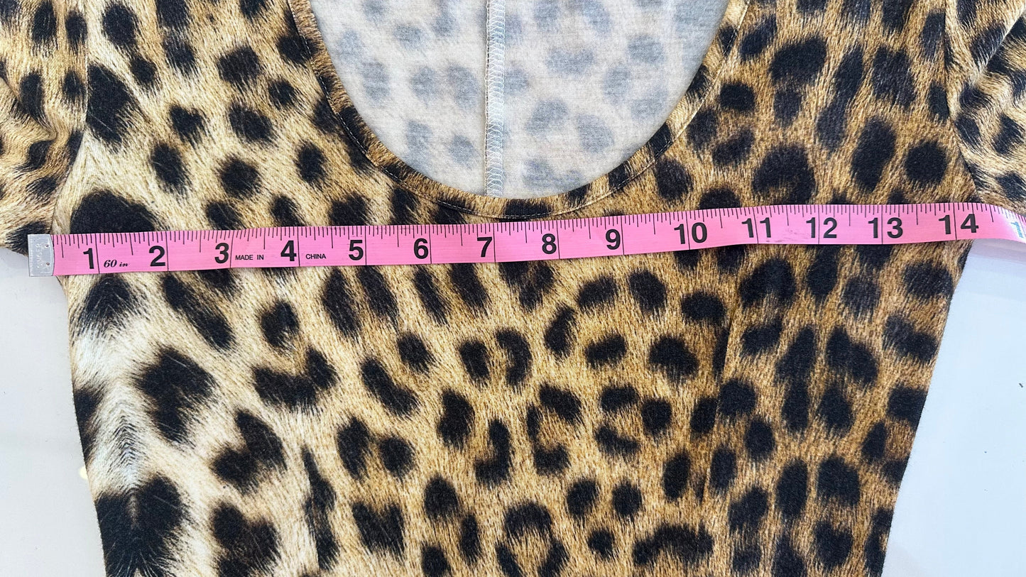 Just Cavalli - Leopard Print 3/4 Sleeve Dress - X-Small