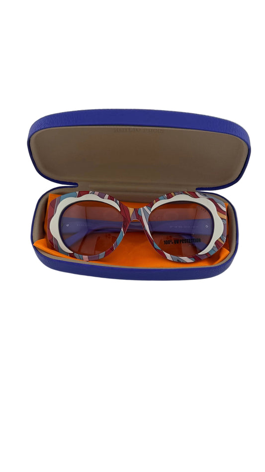 PUCCI - White Purple Signature Kaleidoscope Print Sunglasses - EP0136