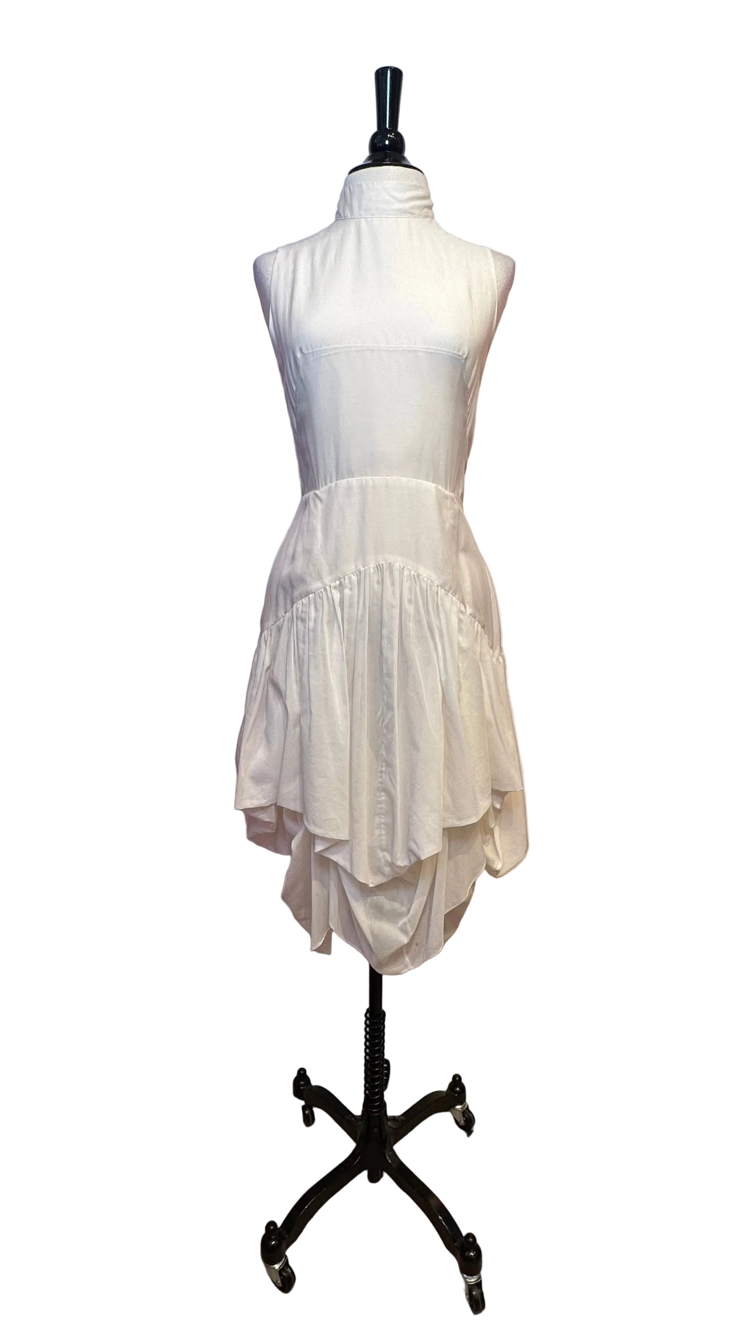 morgane le fay - White Cotton Backless Dress - Medium