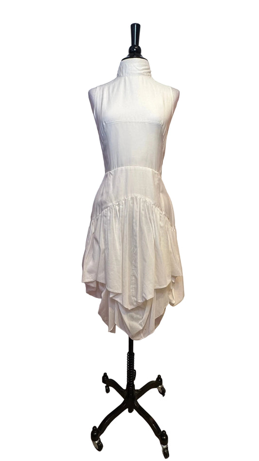 morgane le fay - White Cotton Backless Dress - Medium