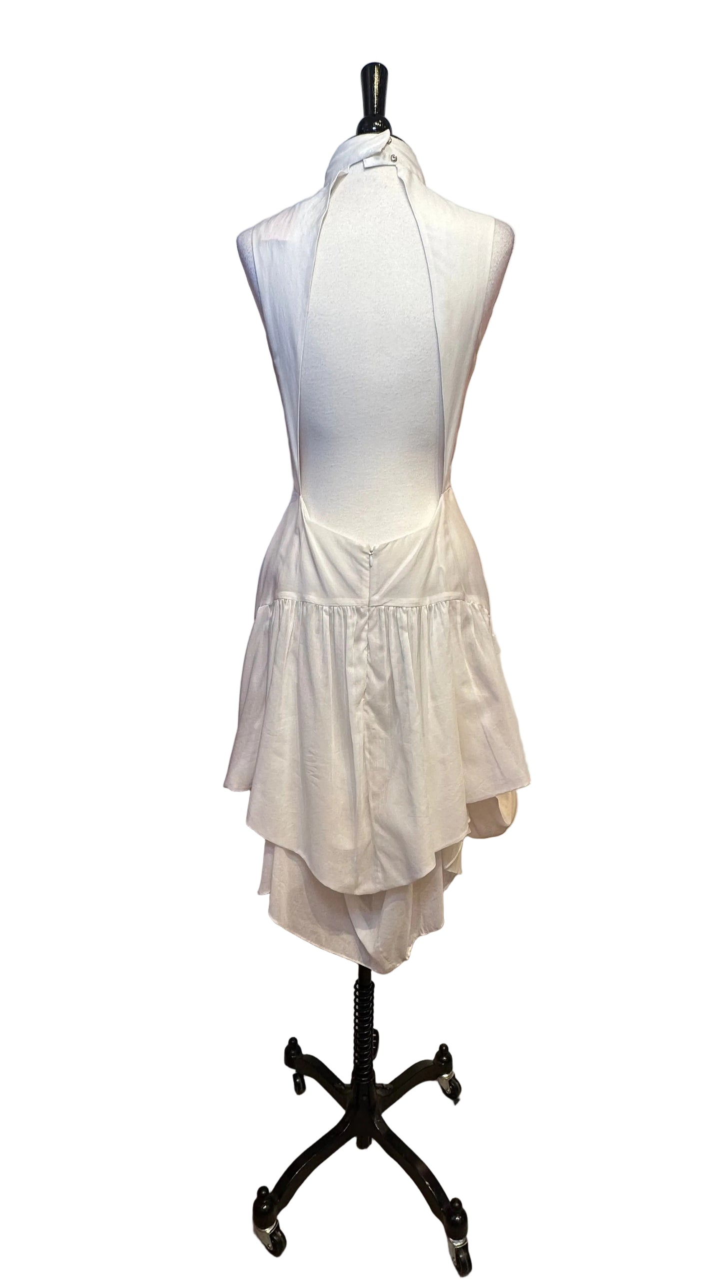 morgane le fay - White Cotton Backless Dress - Medium