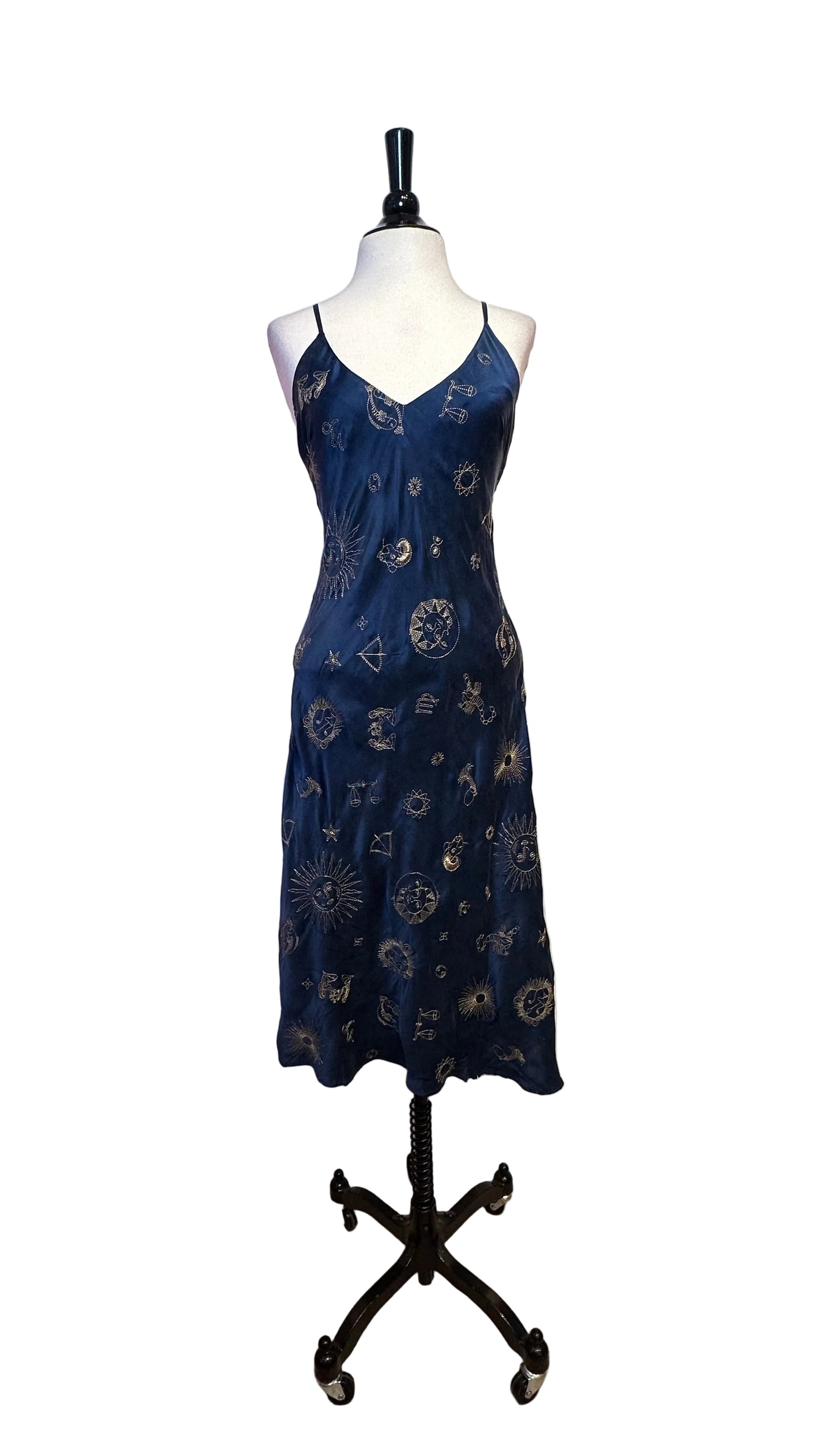 Realisation - Celestial Embroidered Slip Dress - Small
