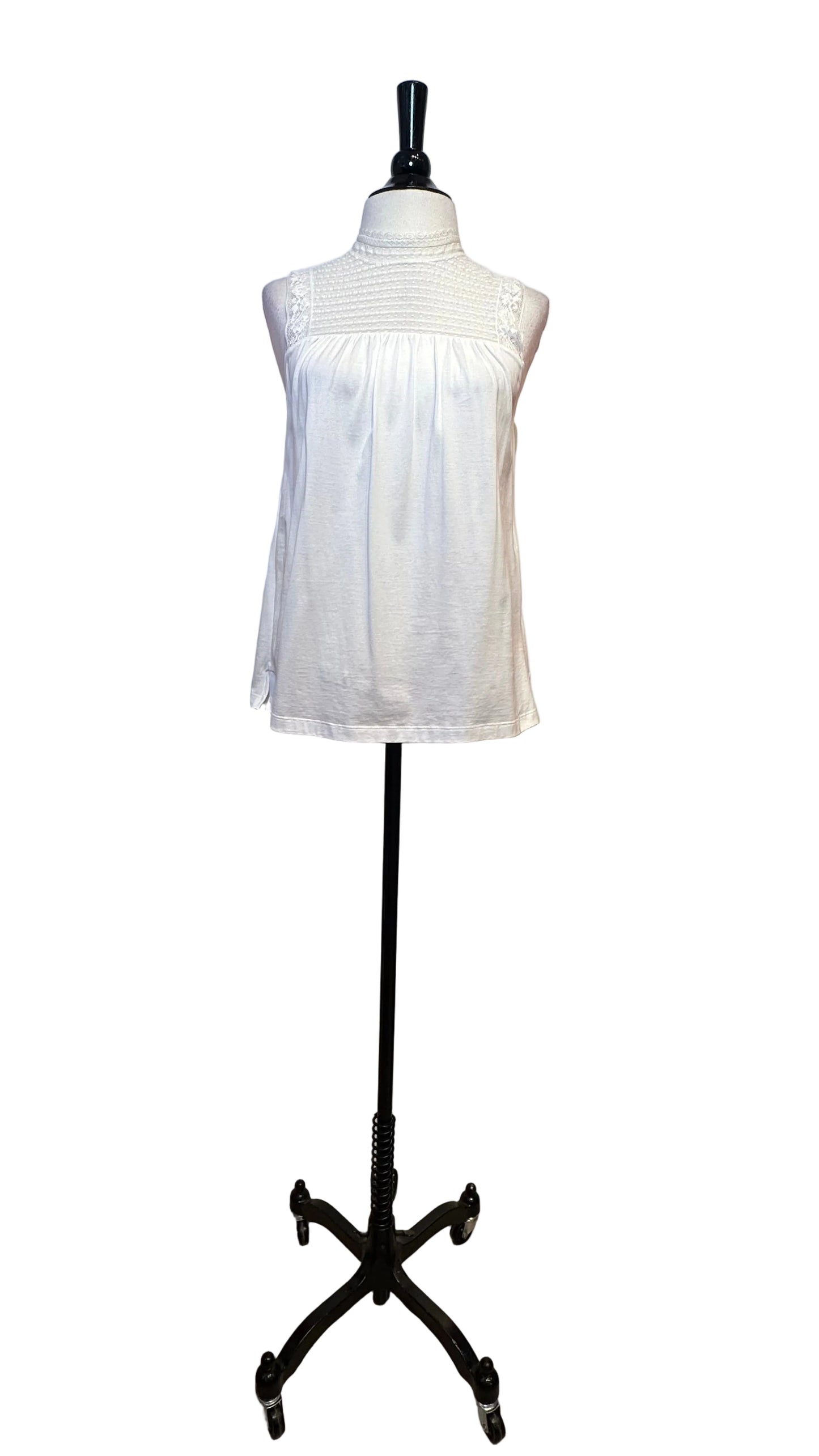 Burberry - White Lace Sleeveless Top - Small