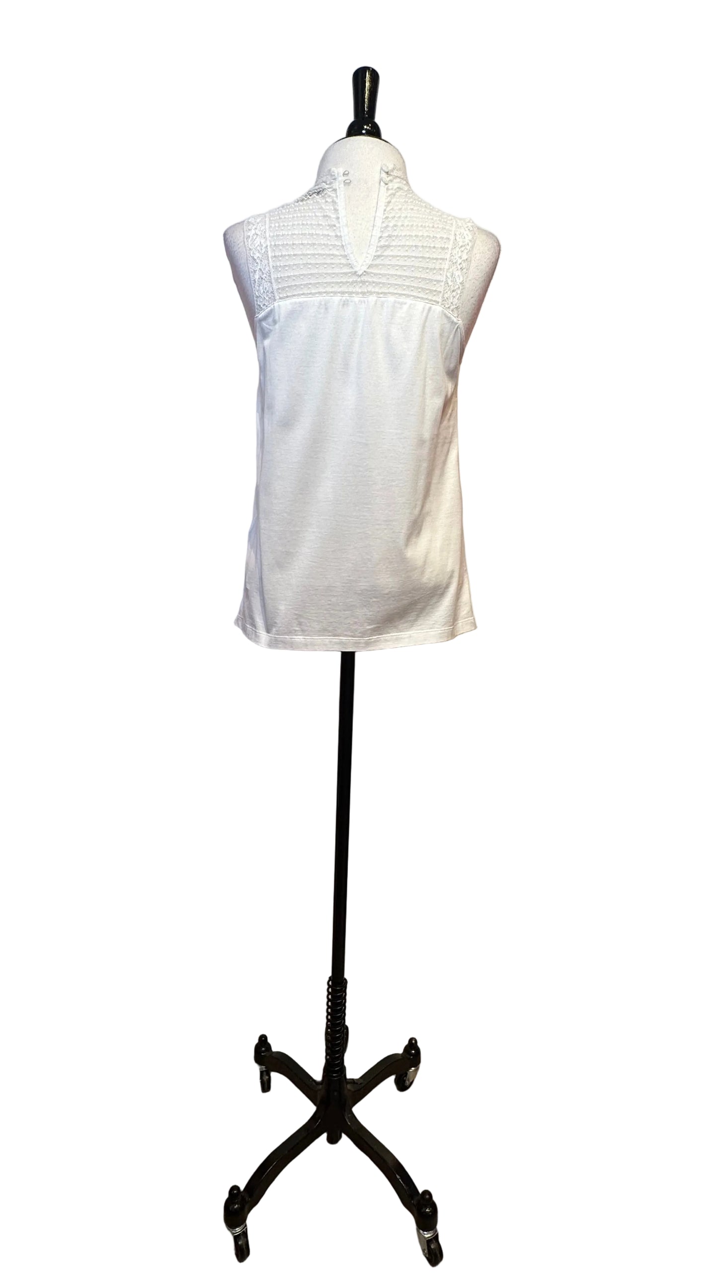 Burberry - White Lace Sleeveless Top - Small