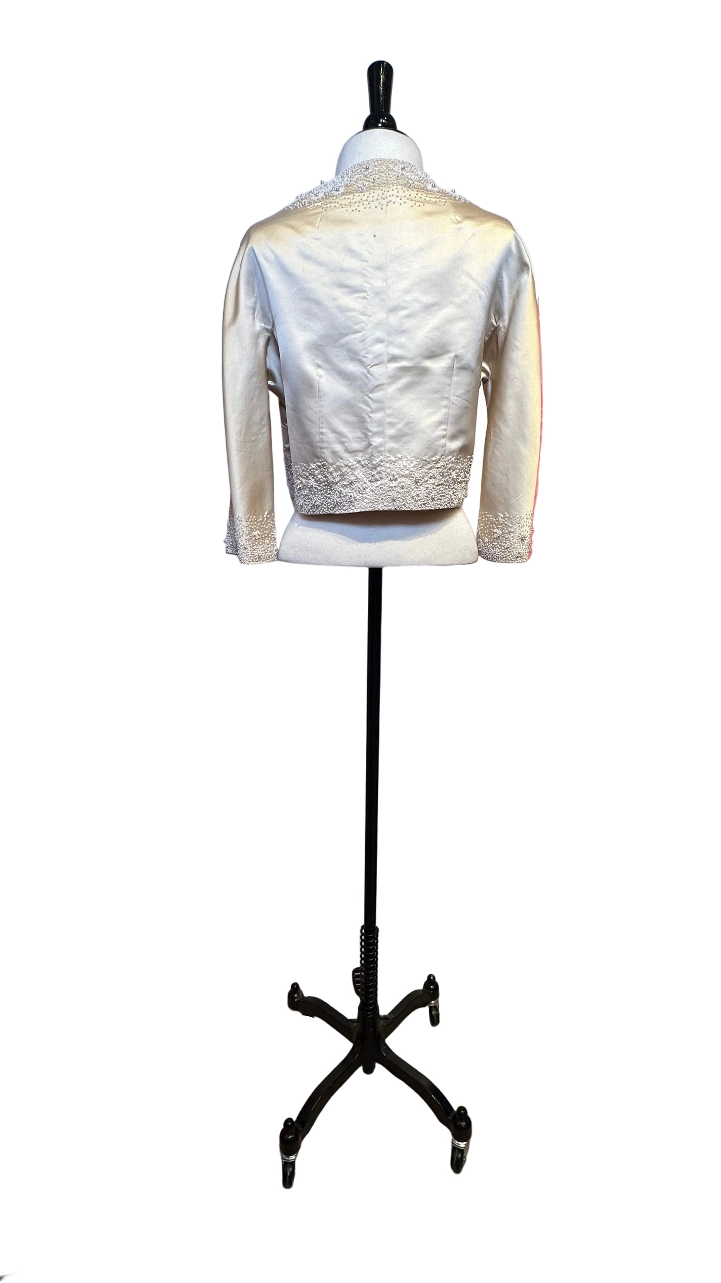 Dynasty - Vintage Cream Beaded Jacket - 12