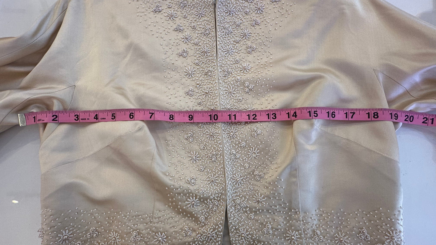Dynasty - Vintage Cream Beaded Jacket - 12