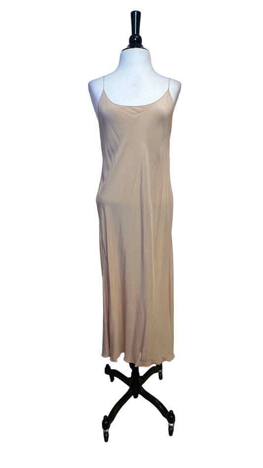 Oscar de la Renta - Nude Silk Slip Dress - 10