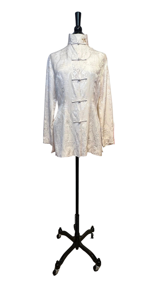 Shanghai Tang - Cream Silk Cheongsam Jacket - 8