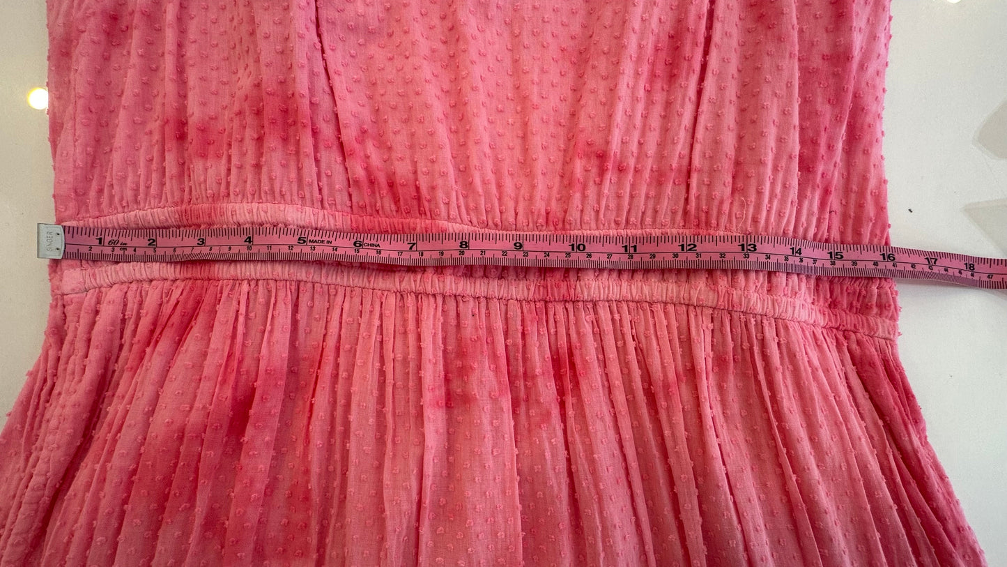 LoveShackFancy - Pink Tie-Dye Swiss Dot Dress - X-Large
