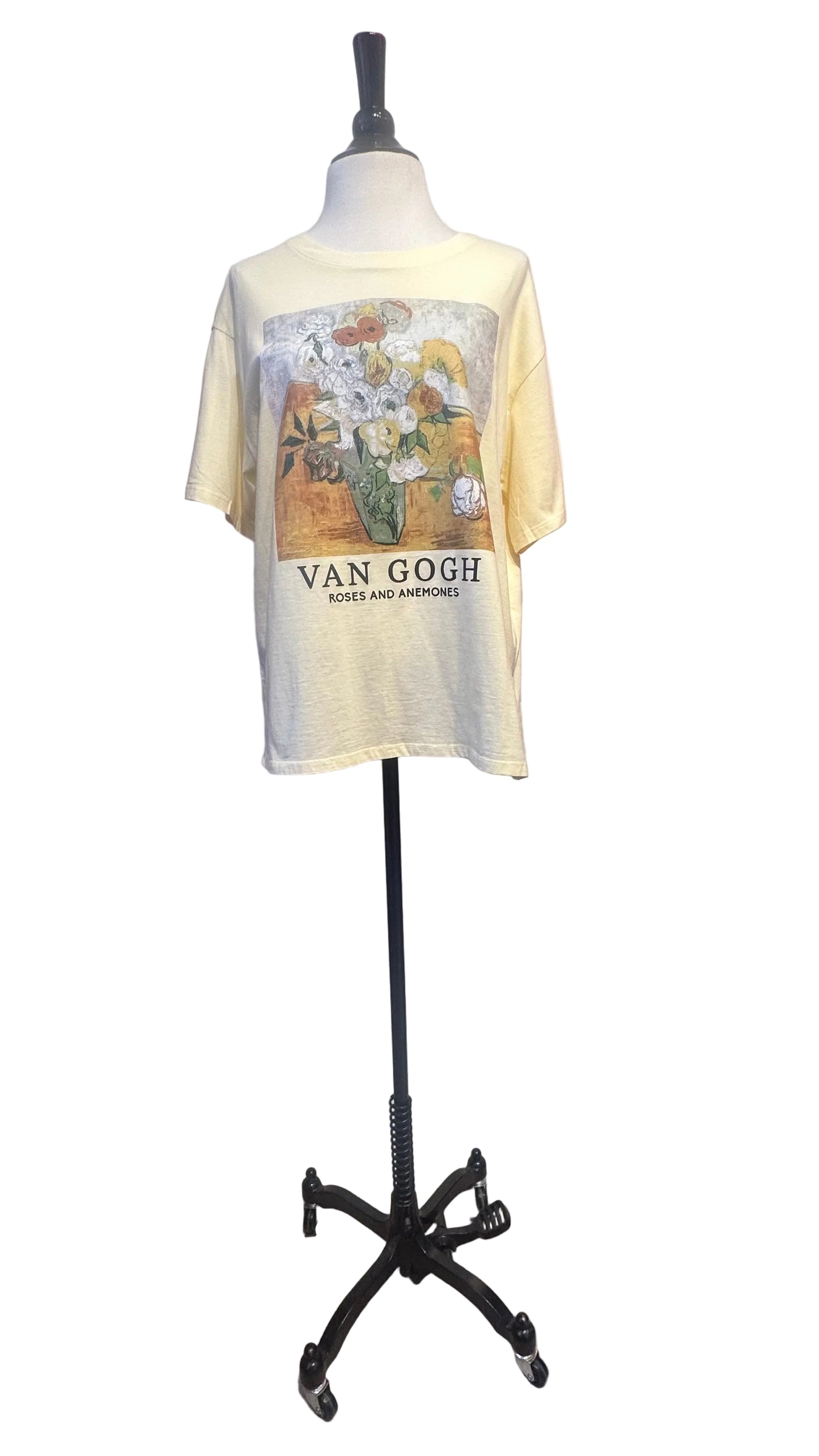 Organic Generation - Yellow Cotton Van Gogh Print Tee - Large