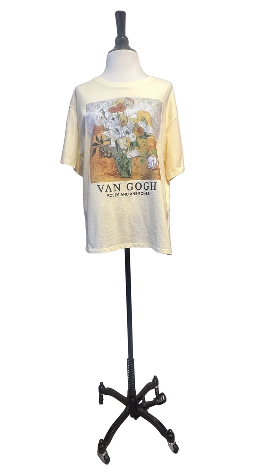 Organic Generation - Yellow Cotton Van Gogh Print Tee - Large