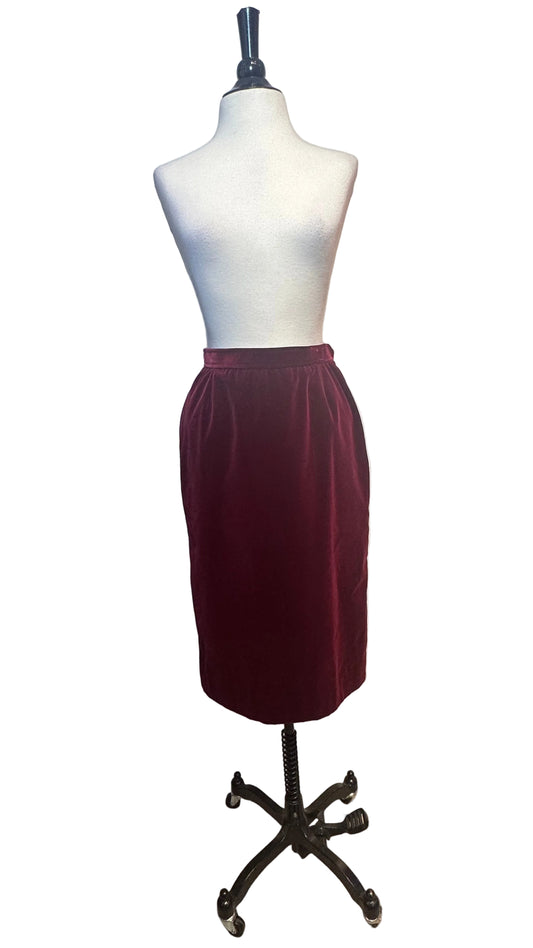 Yves Saint Laurent - Rive Gauche Burgundy Skirt - 38