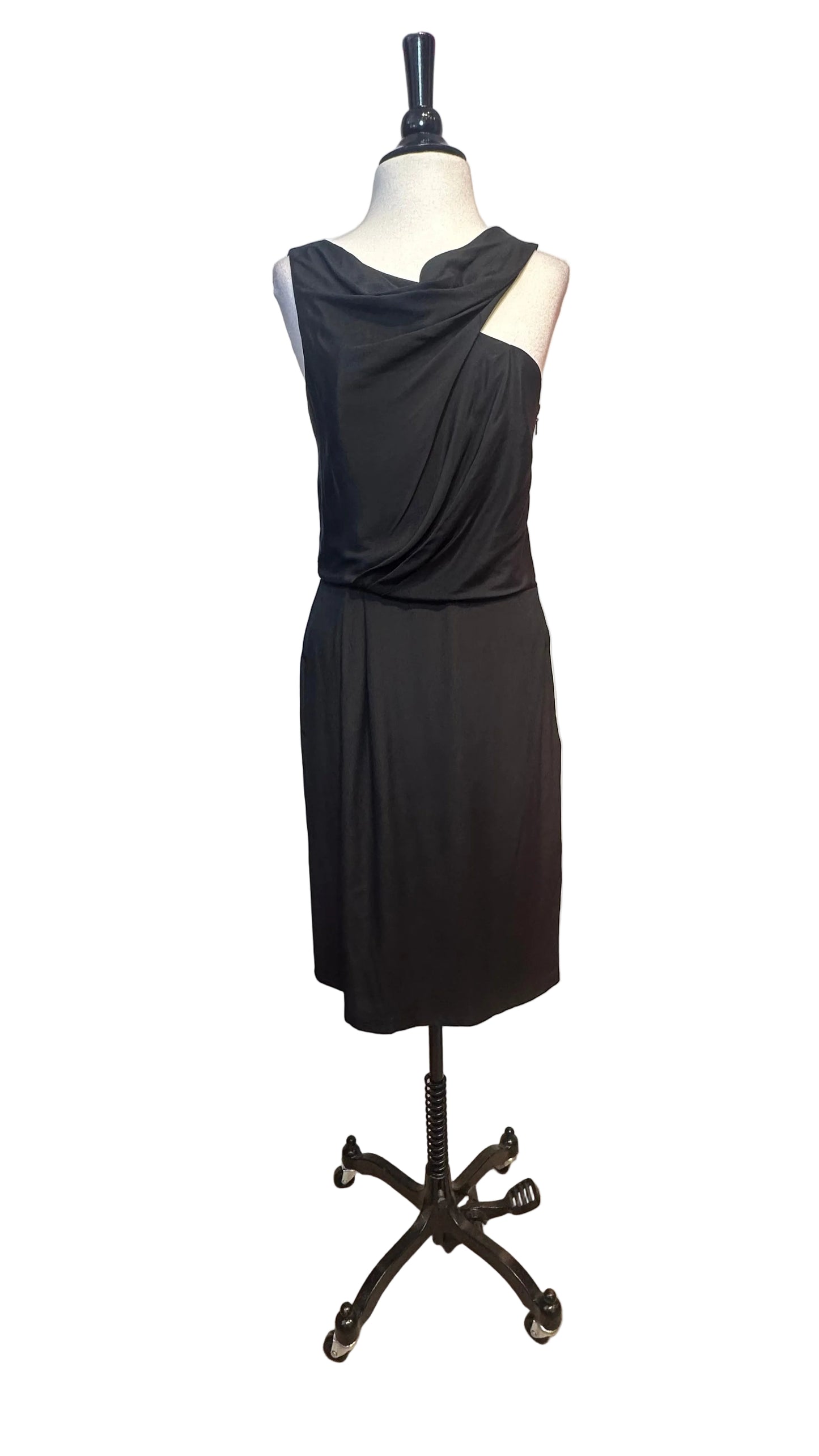 Gucci - Black Asymmetrical Cowl Dress - 44