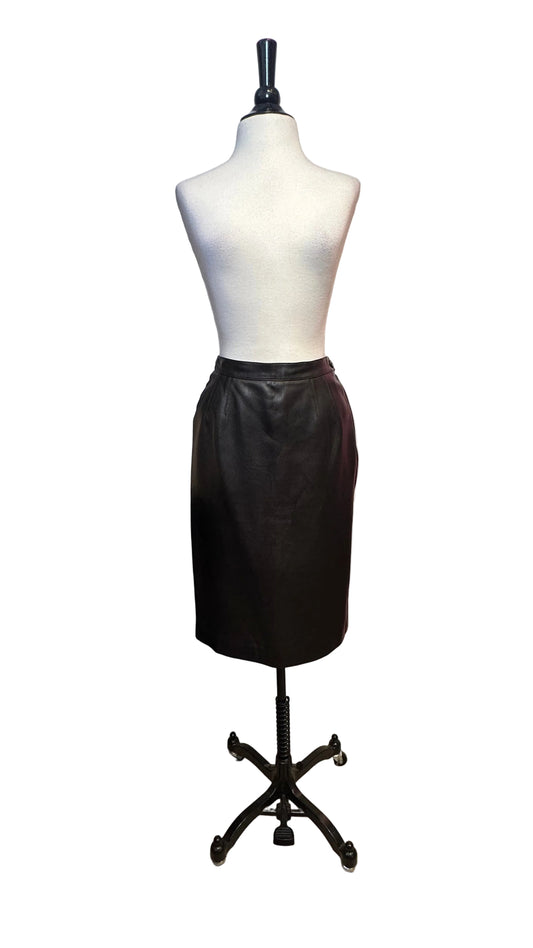 Yves Saint Laurent - Rive Gauche Vintage Leather Pencil Skirt - 38