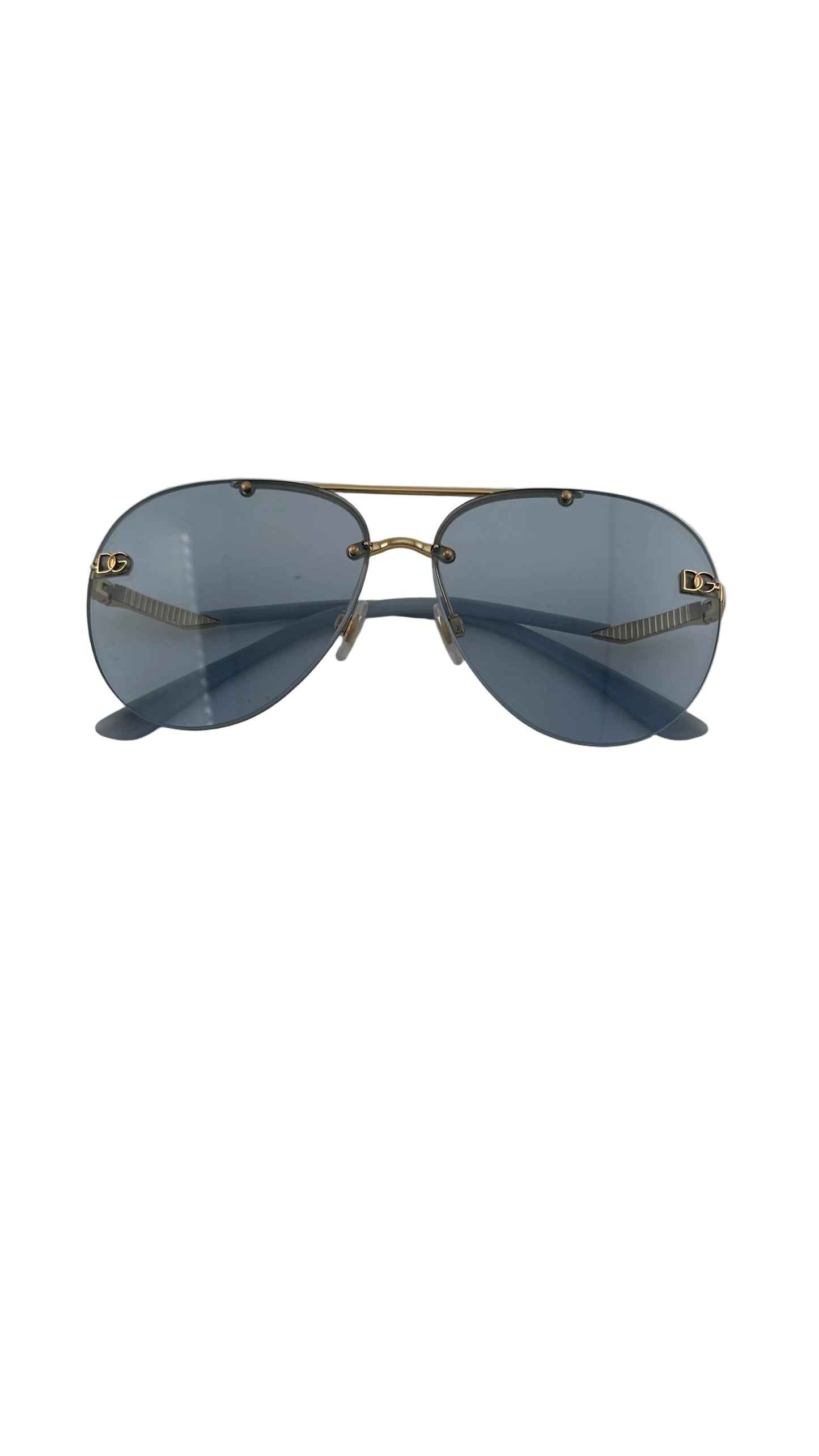 DOLCE & GABBANA - Cinderella Blue Pilot Sunglasses - DG2272