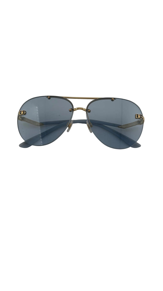 DOLCE & GABBANA - Cinderella Blue Pilot Sunglasses - DG2272