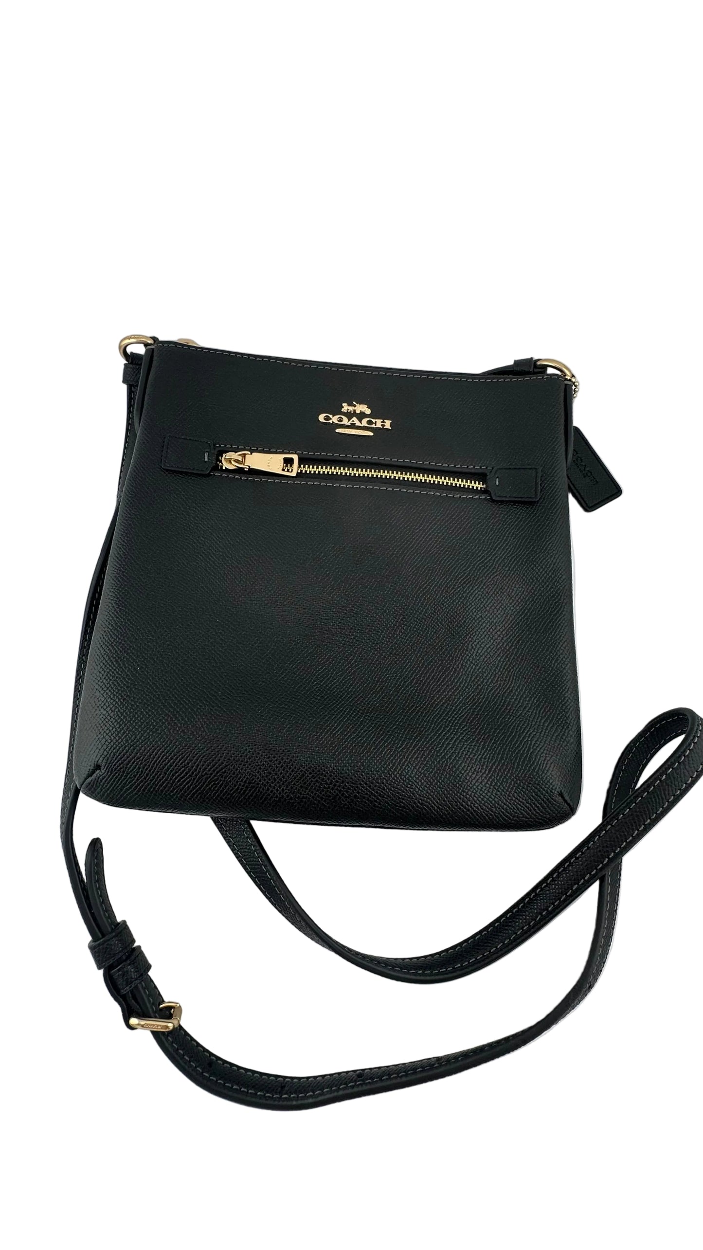 COACH - Black Mini Rowan File Bag in Signature Canvas