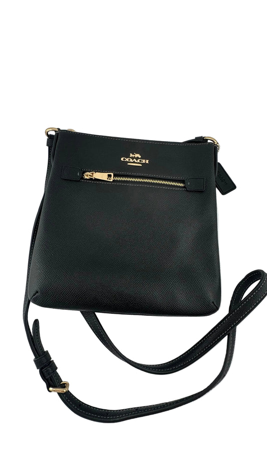 COACH - Black Mini Rowan File Bag in Signature Canvas