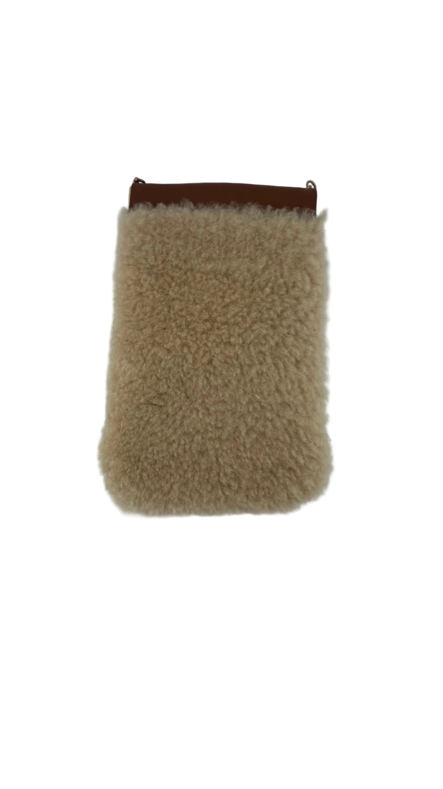 Saint Laurent - Mini Shearling Pouch with Crossbody Chain