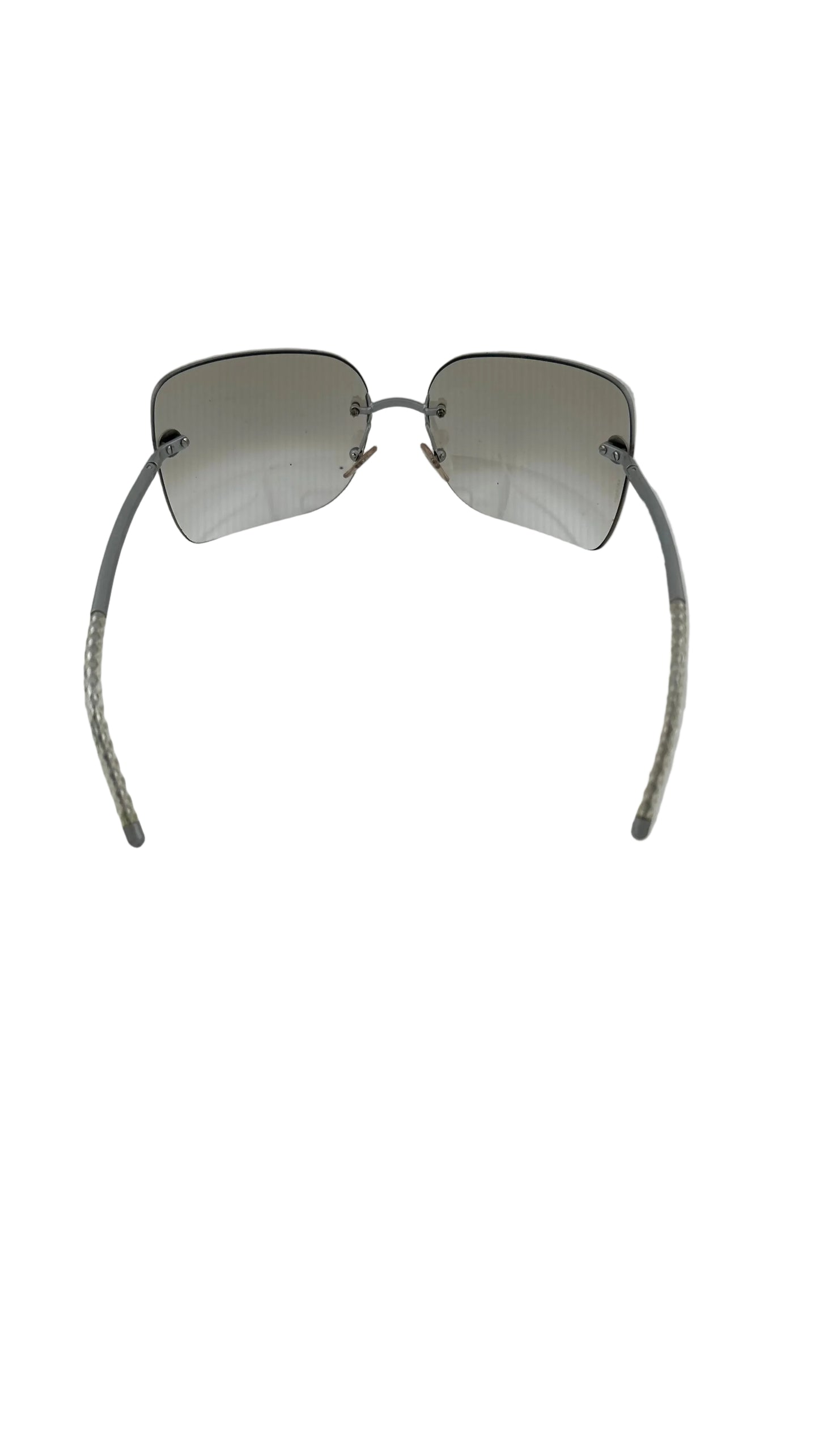 Chanel - VINTAGE Y2K Silver Rimless Sunglasses