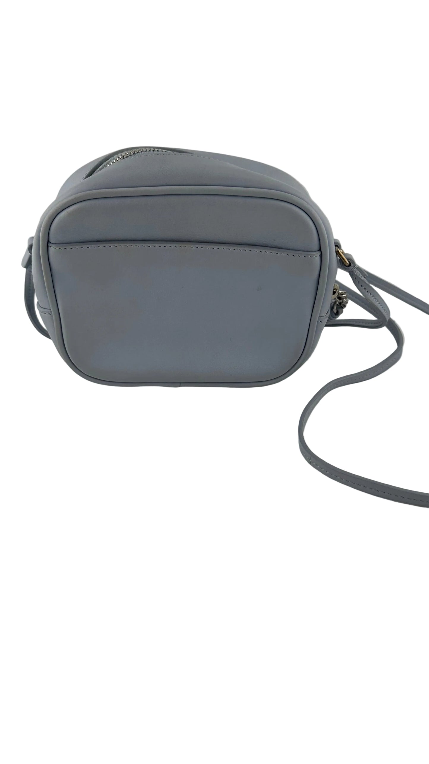 YSL - Blue Leather Monogram Blogger Bag Crossbody