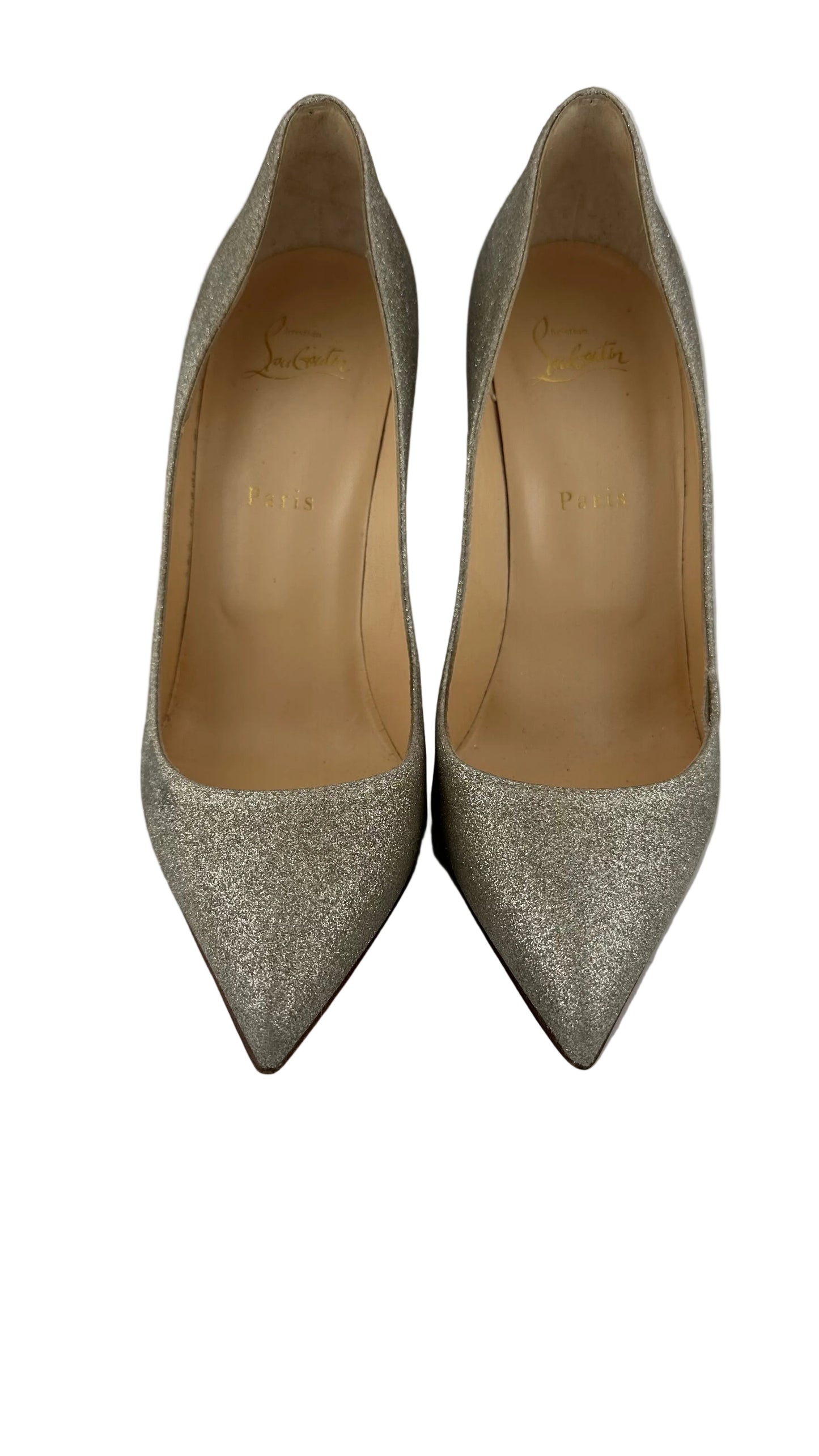 Christian Louboutin - So Kate Silver Glitter Heels - 40.5