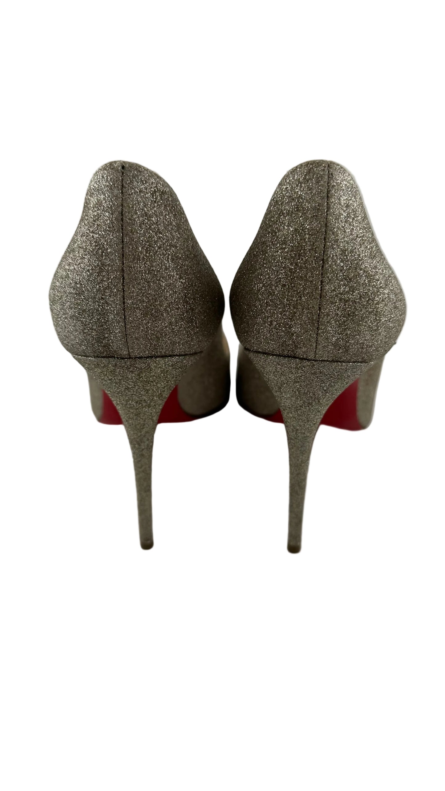 Christian Louboutin - So Kate Silver Glitter Heels - 40.5
