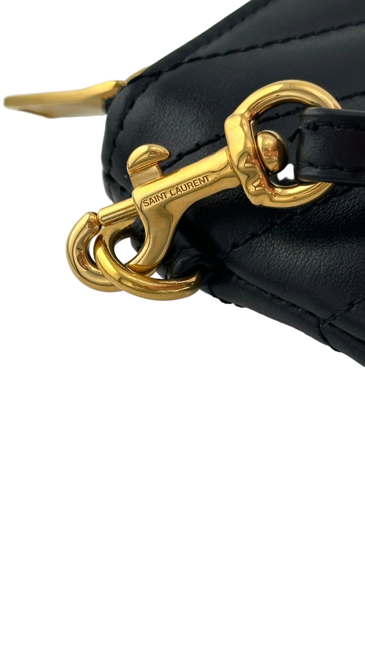 Saint Laurent - Cassandre Matelassé Black Leather Pouch