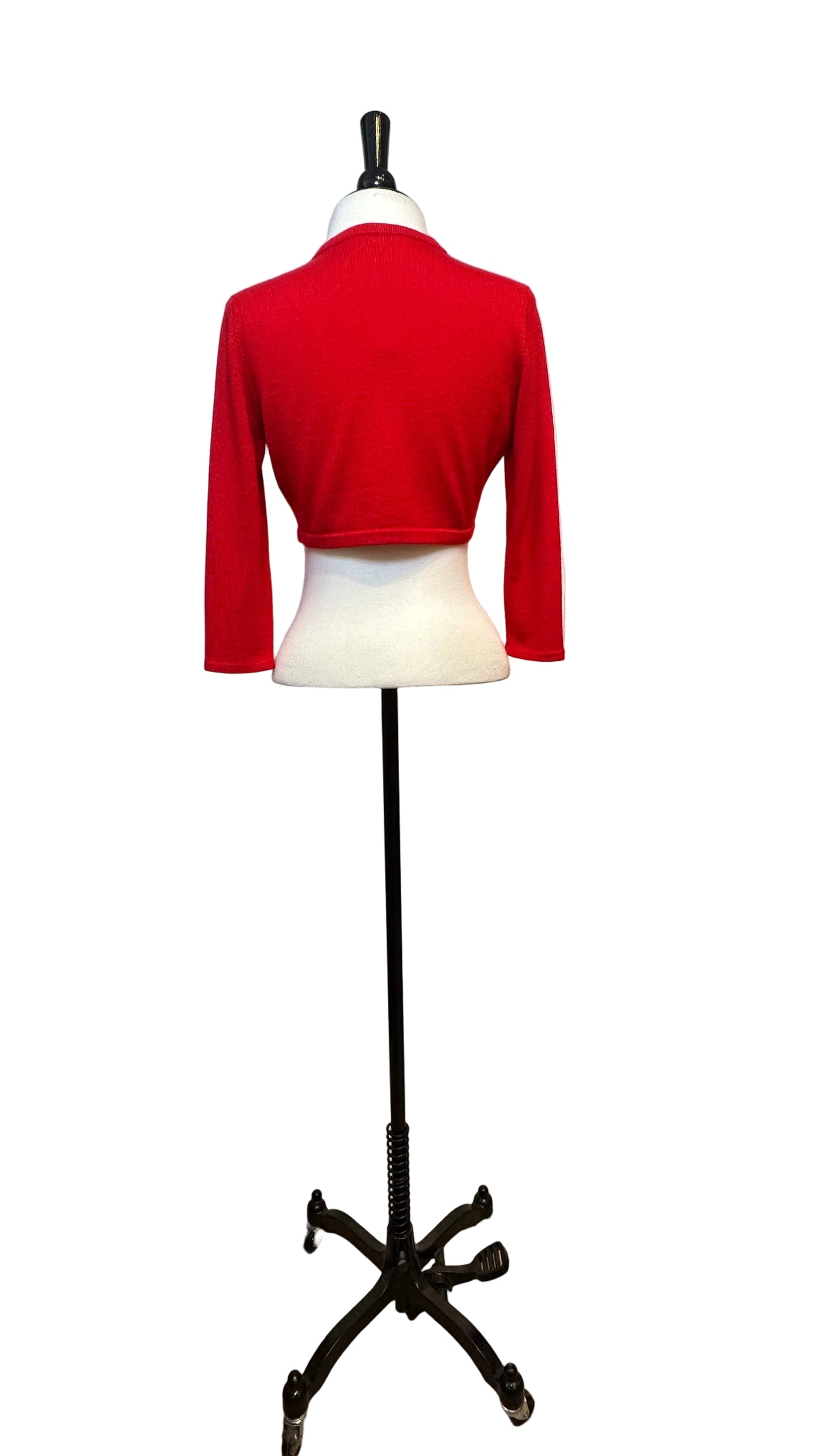 Oscar De La Renta - Red Knit Bolero - XS