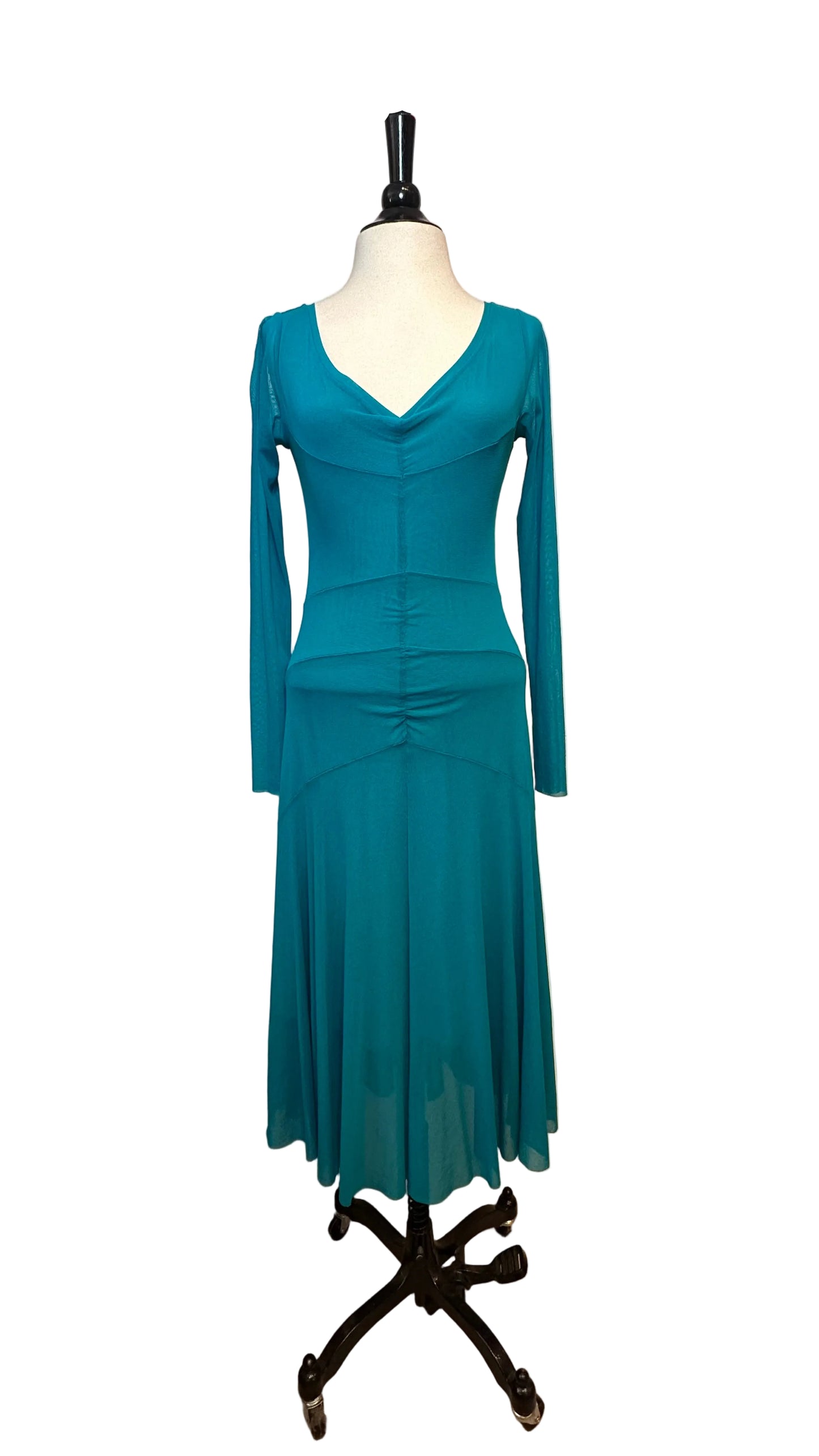 FUZZI - Aqua Stretch Mesh Dress - M