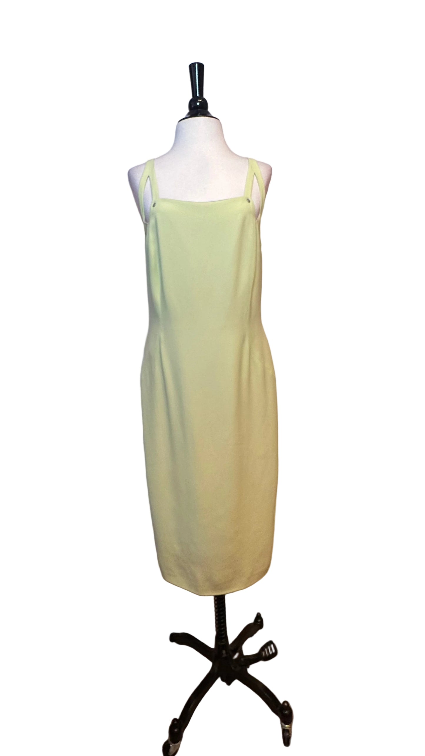 Versace - VINTAGE Yellow-Lime Sheath Dress - 44
