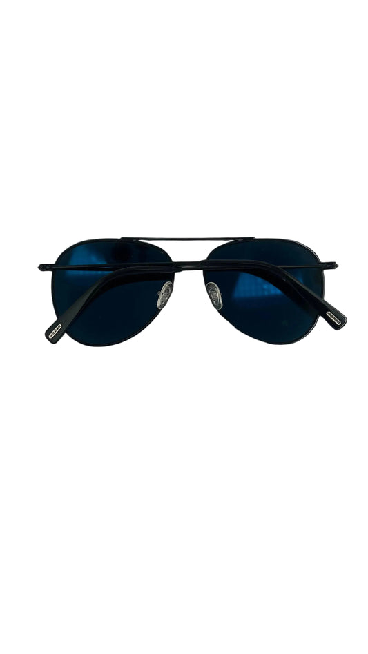 Jade Black - RARE Black Blue Aviator Sunglasses - JB-003