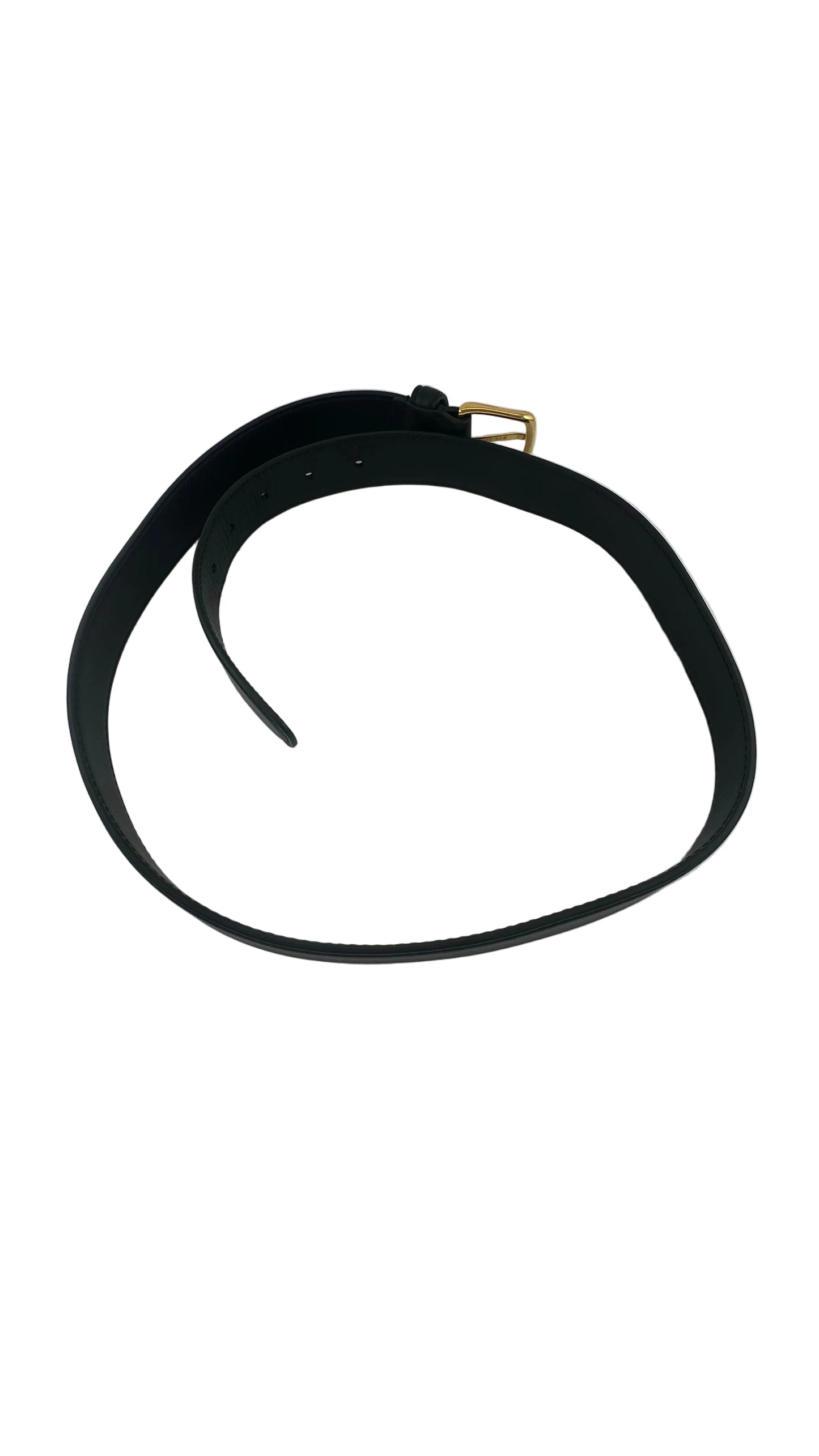 The Row - Classic Black Leather Belt - L