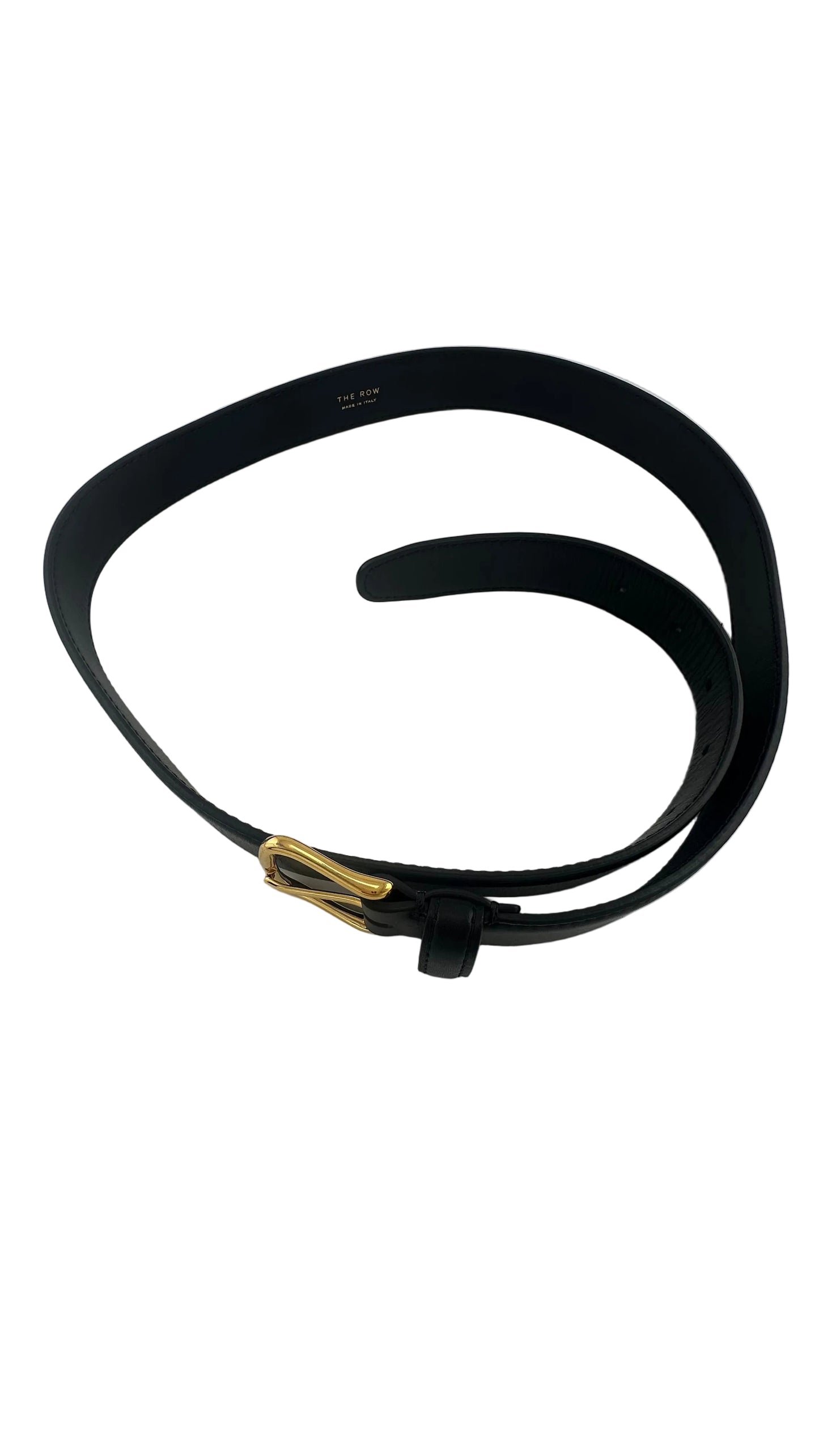 The Row - Classic Black Leather Belt - L