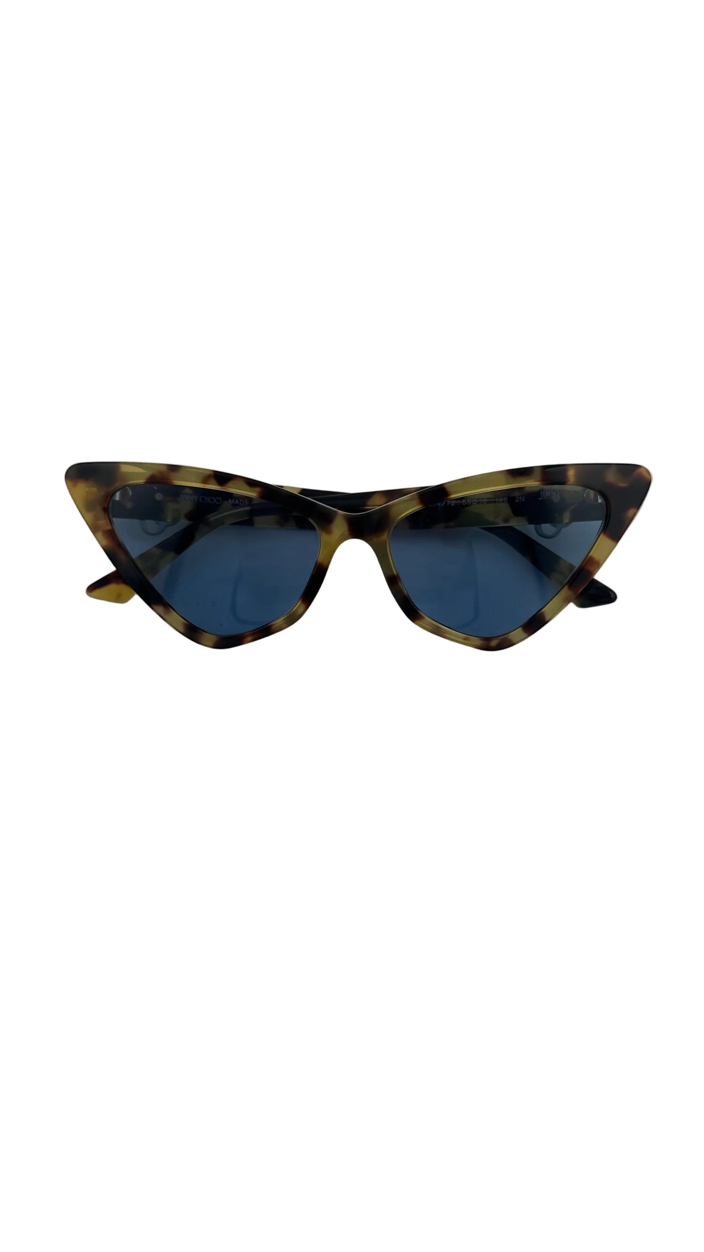 Jimmy Choo - Sol Tortoiseshell Cat-Eye Sunglasses with Blue Lenses
