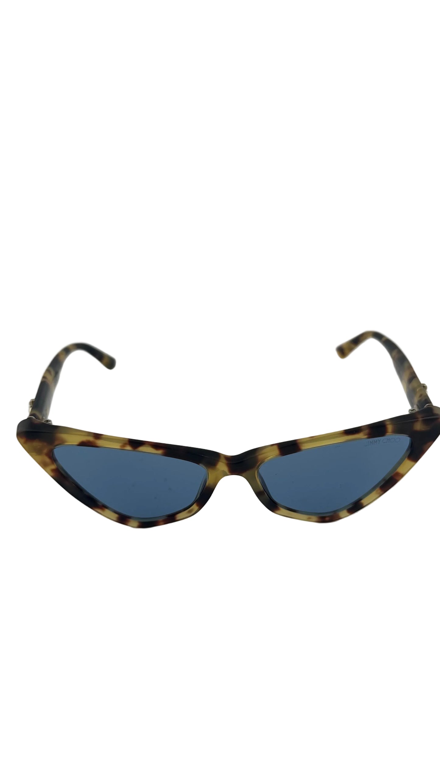 Jimmy Choo - Sol Tortoiseshell Cat-Eye Sunglasses with Blue Lenses