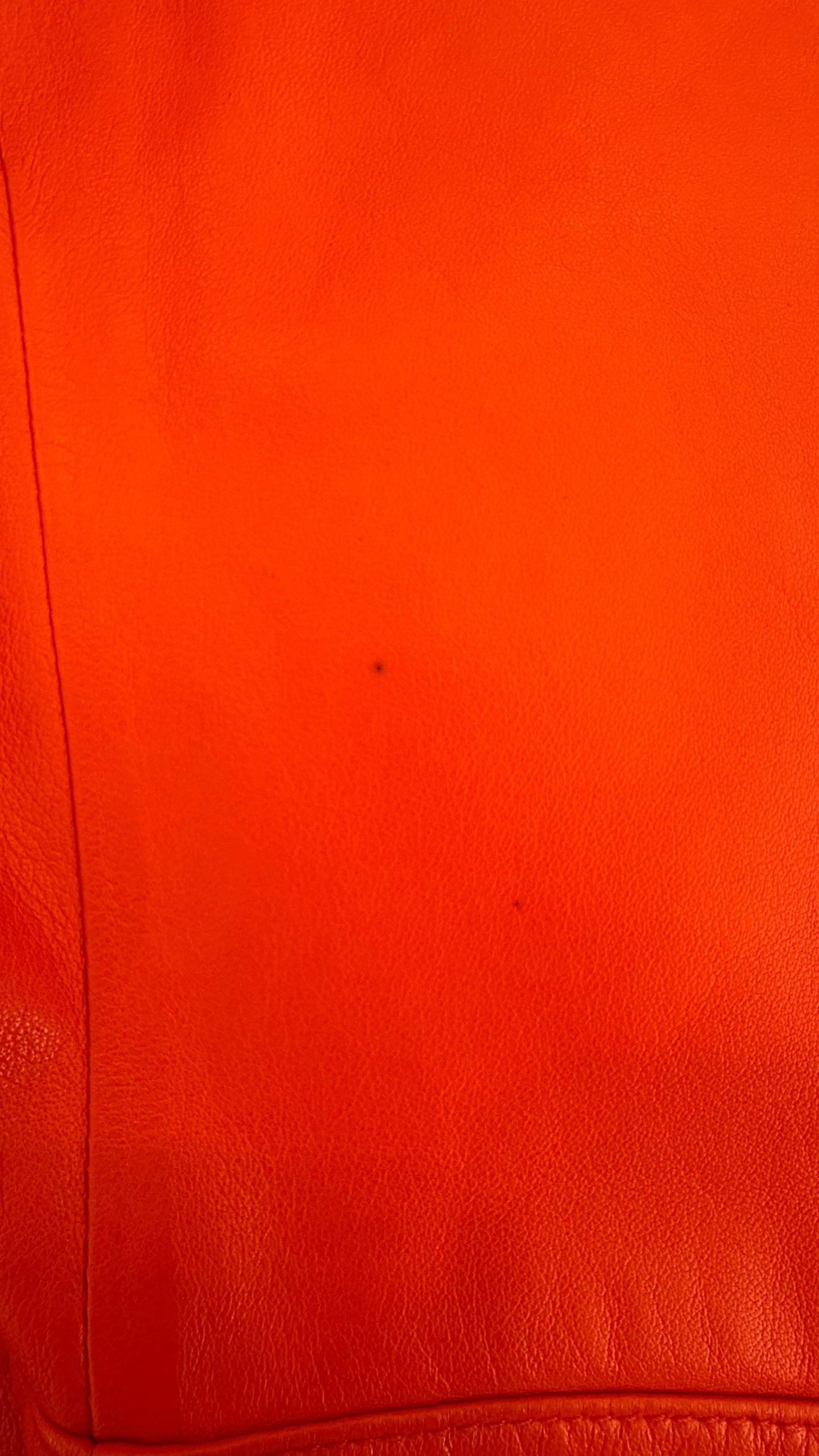 Blumarine - Orange Leather Biker Jacket - 42