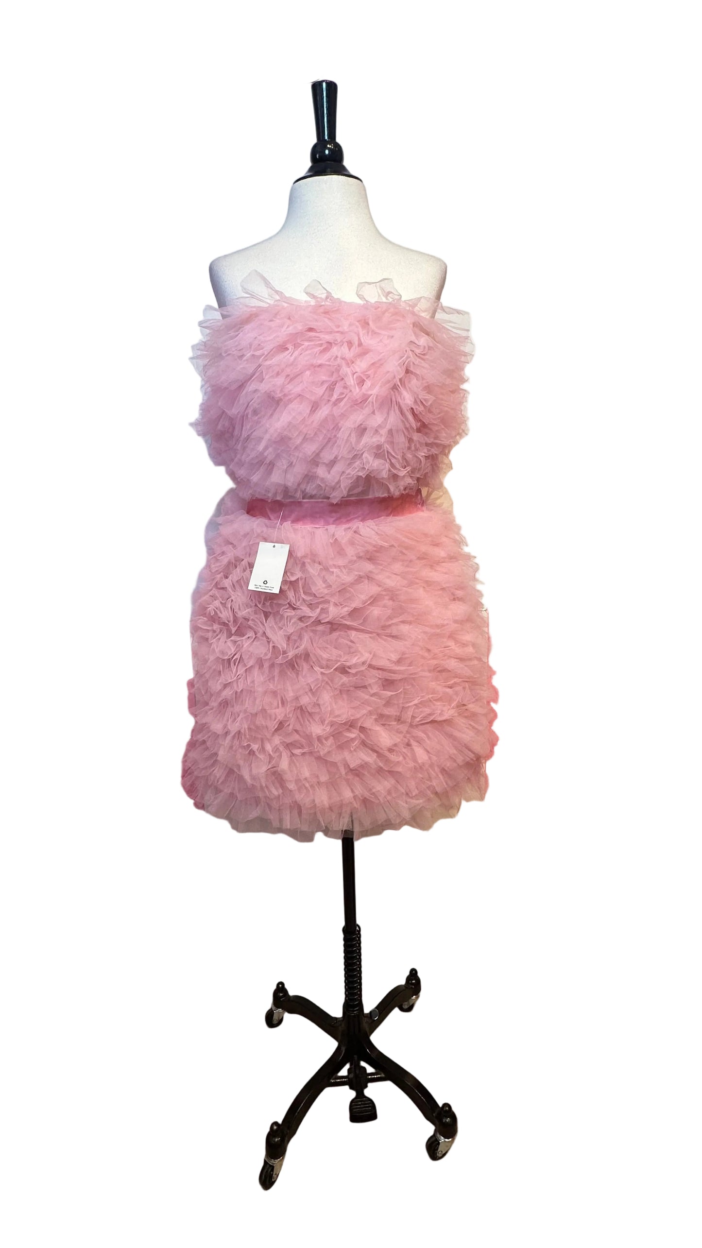 Zac Posen - Wicked x Zac Posen - Blossom Pink Textured Tulle Mini Dress - 6